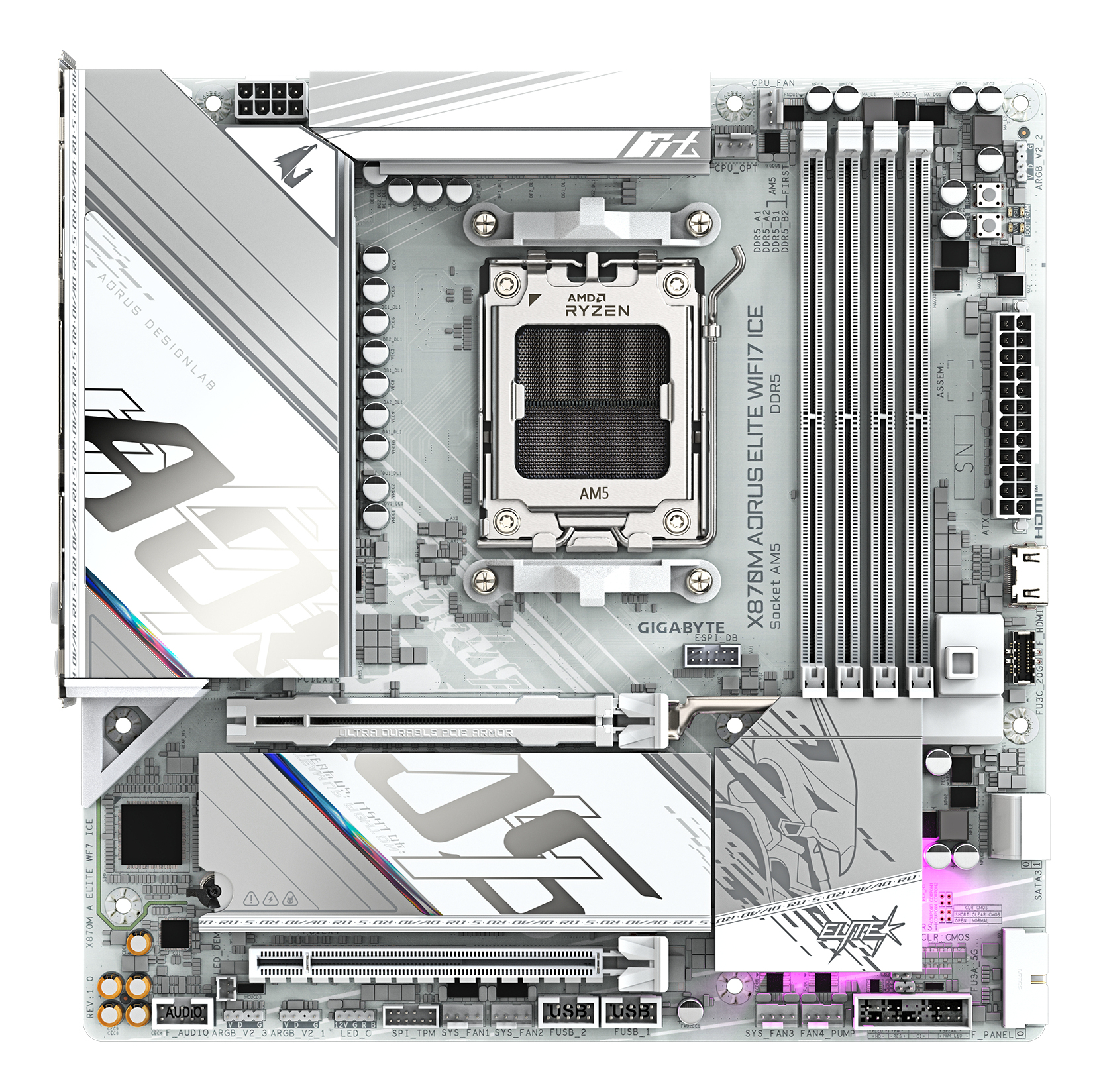 Gigabyte X870M AORUS ELITE WIFI7 ICE      (X870,AM5,ATX,DD