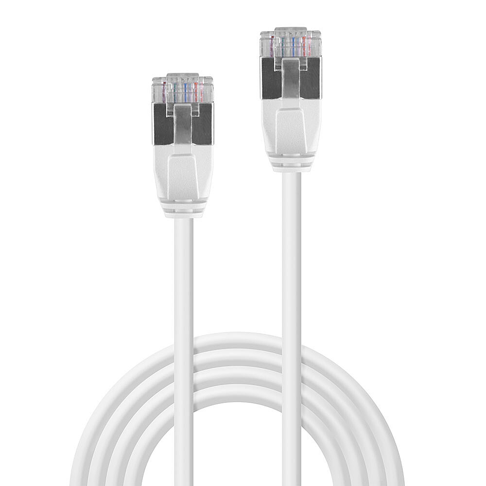LINDY Patchkabel Cat.6A F/UTP Ultra Slim grau 0,5m Patchkabel RJ45
