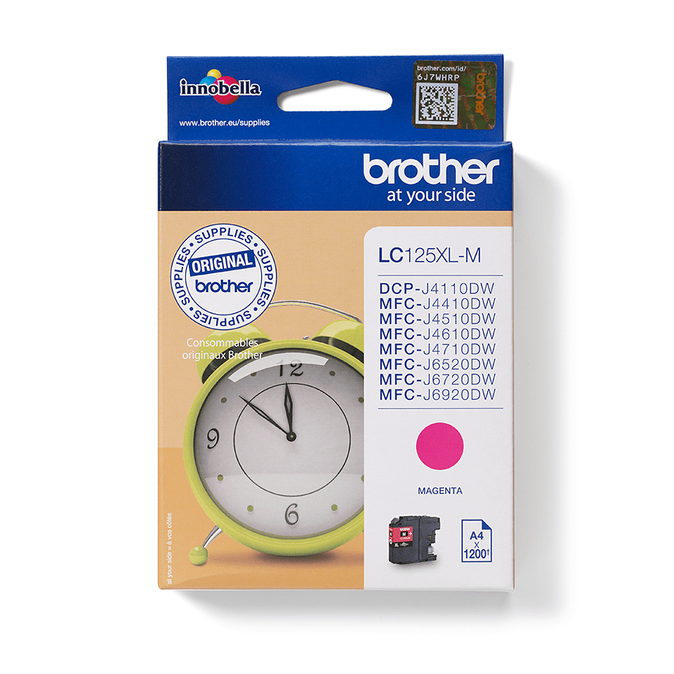 Brother LC-125XLM Druckerpatrone 1 Stück(e) Original Extrahohe (Super-) Ausbeute Magenta