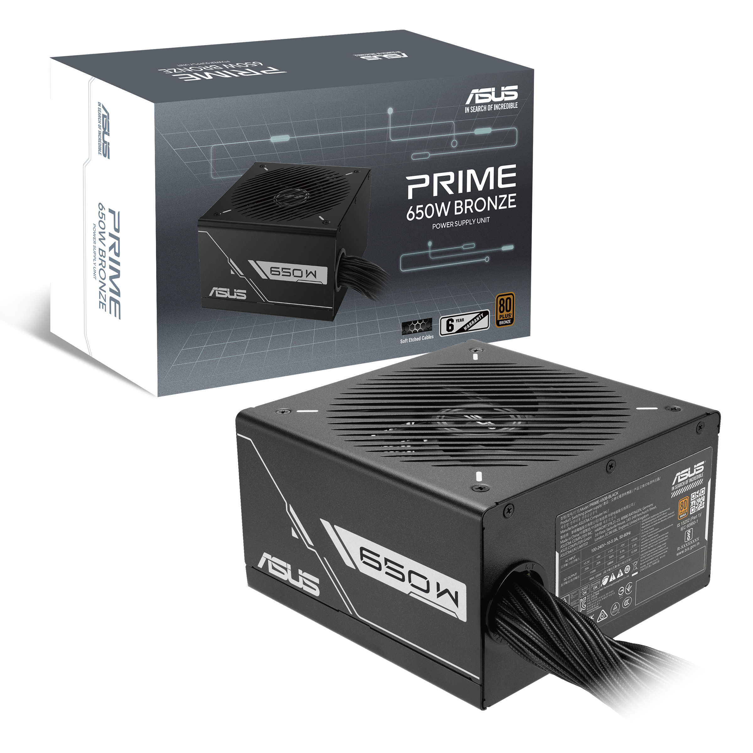 ASUS Netzteil PRIME-650B-BLACK 650W 80+ Bronze