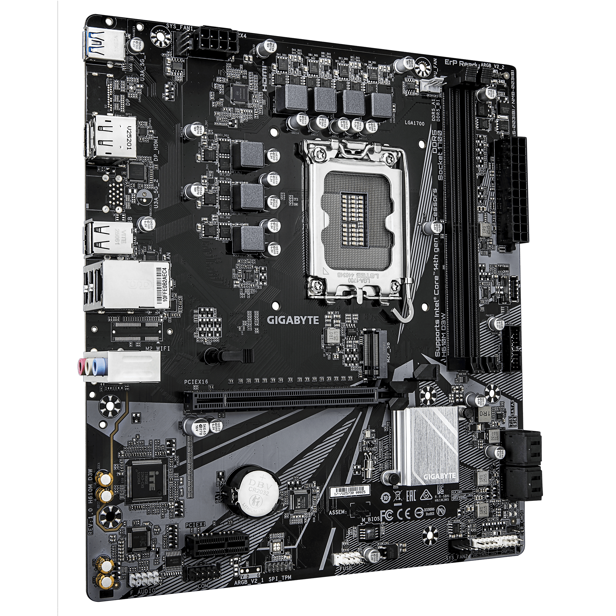 Gigabyte H610M D3W (H610,S1700,mATX,DDR5 Mainboards INTEL