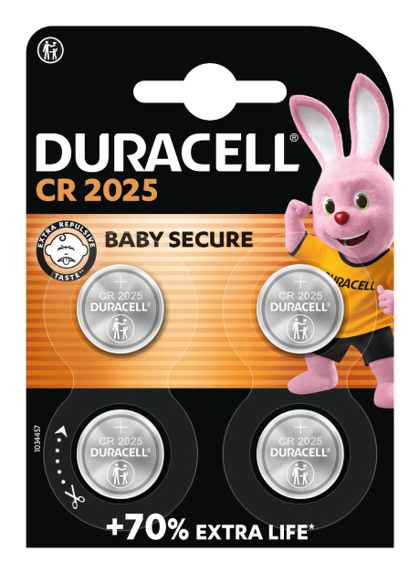 Duracell Knopfzelle CR2025 3 V 4 St. 165 mAh Lithium Elektro 2025