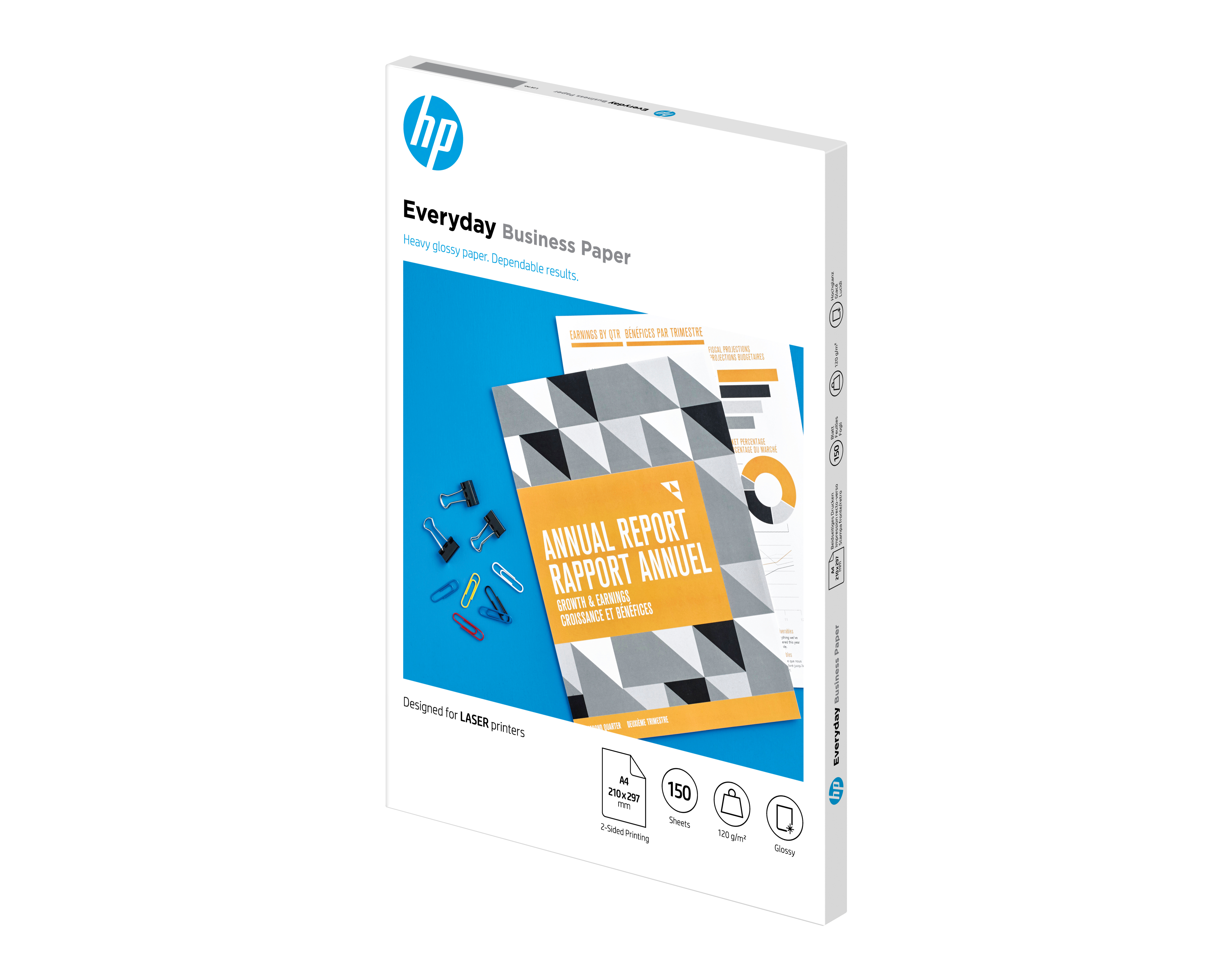 HP Normales Business Papier  - Glänzend 120g/&shy;m  A4 150Blatt