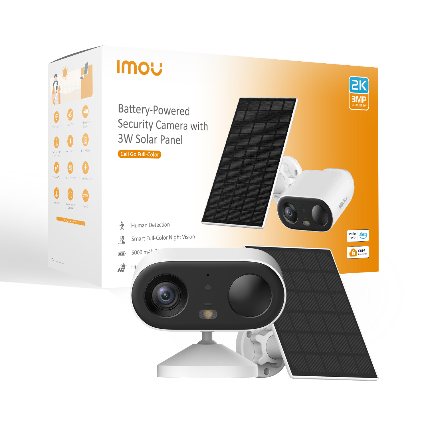 IMOU IPCam Cell Full Color Kamera +Solarpanel Webcams