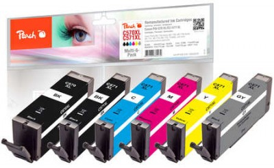 Peach Patrone Canon PGI-570XL/&shy; CLI-571XL Multi-6-Pack remanufact