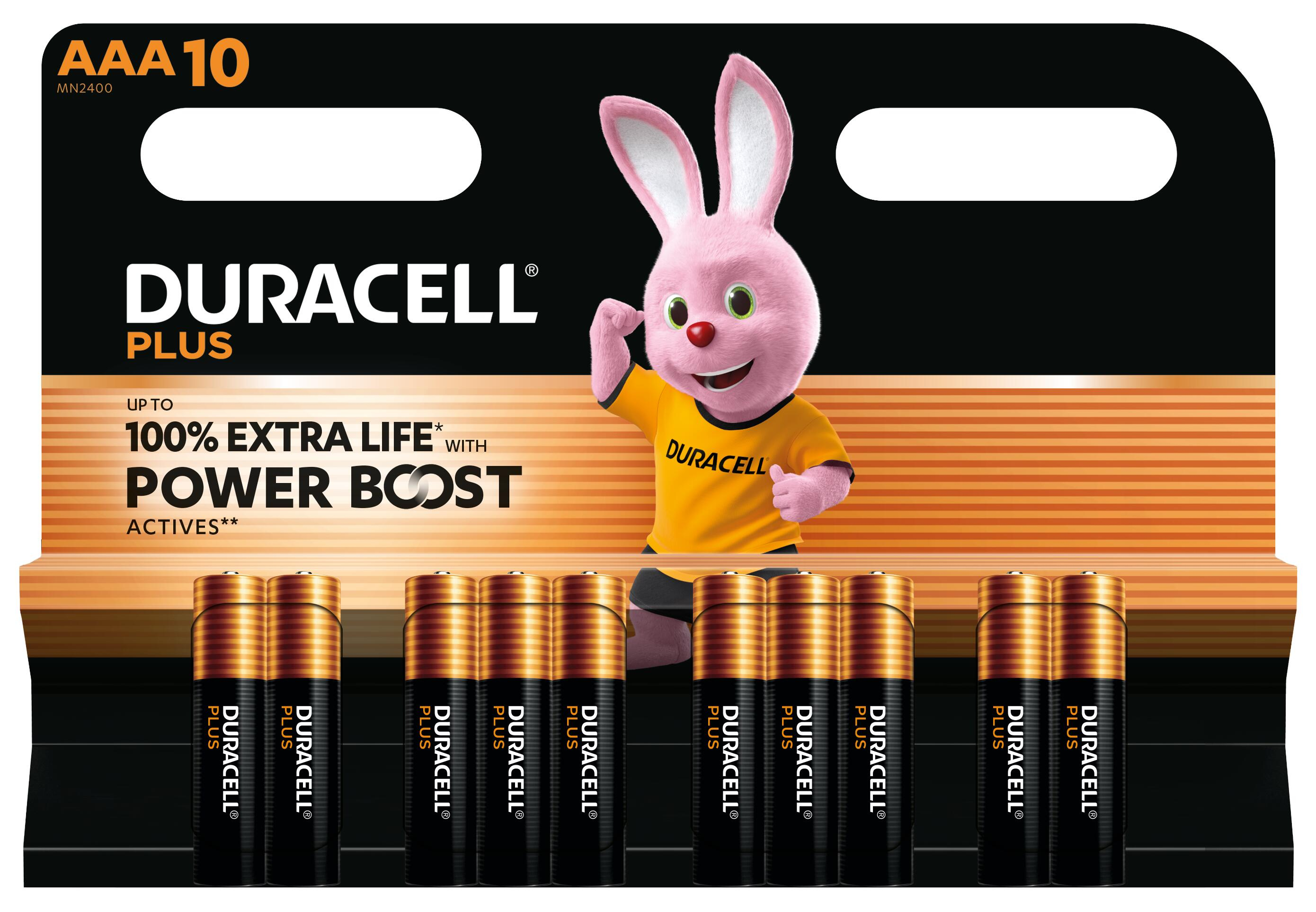 Duracell Batterie Plus -AAA (MN2400/LR03) BOOST K10 10St.
