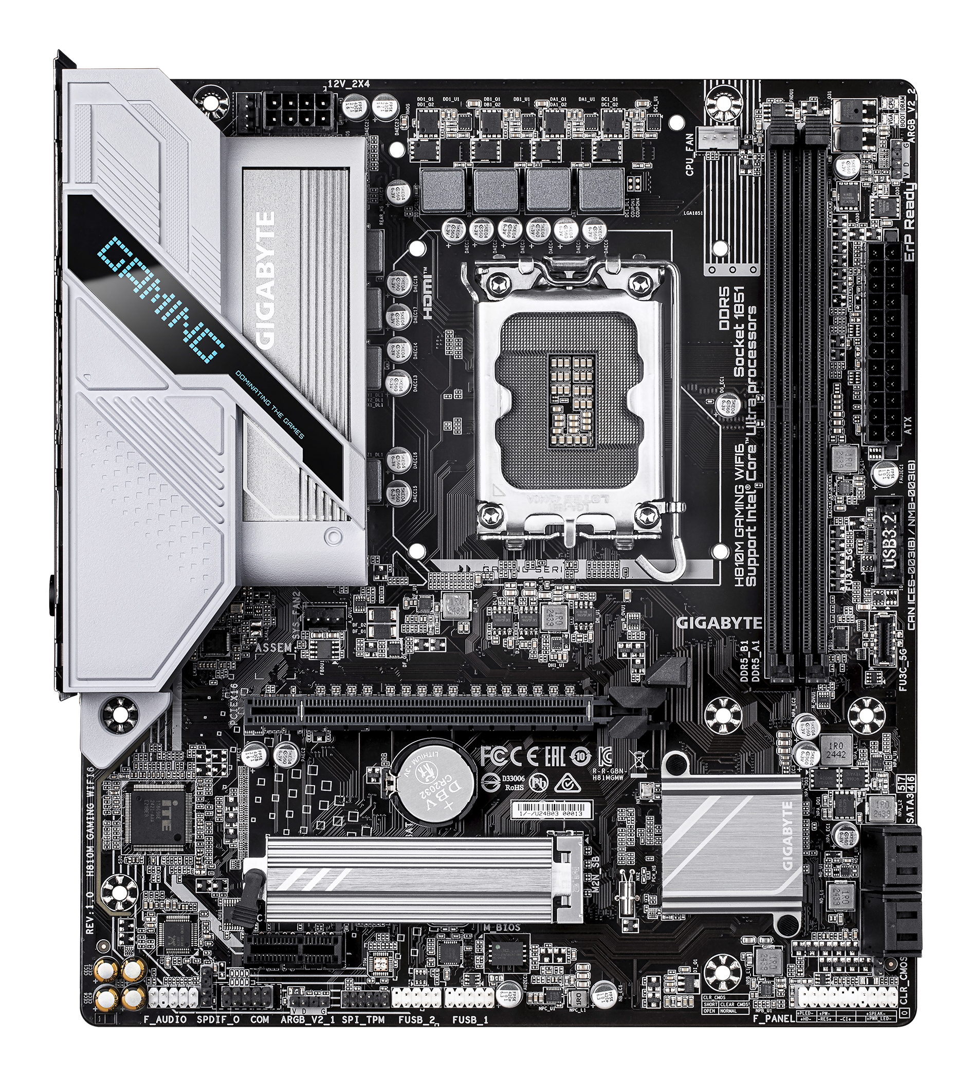 Gigabyte H810M Gaming WIFI6 (H810,S1851,mATX,DDR5) Mainboards INTEL