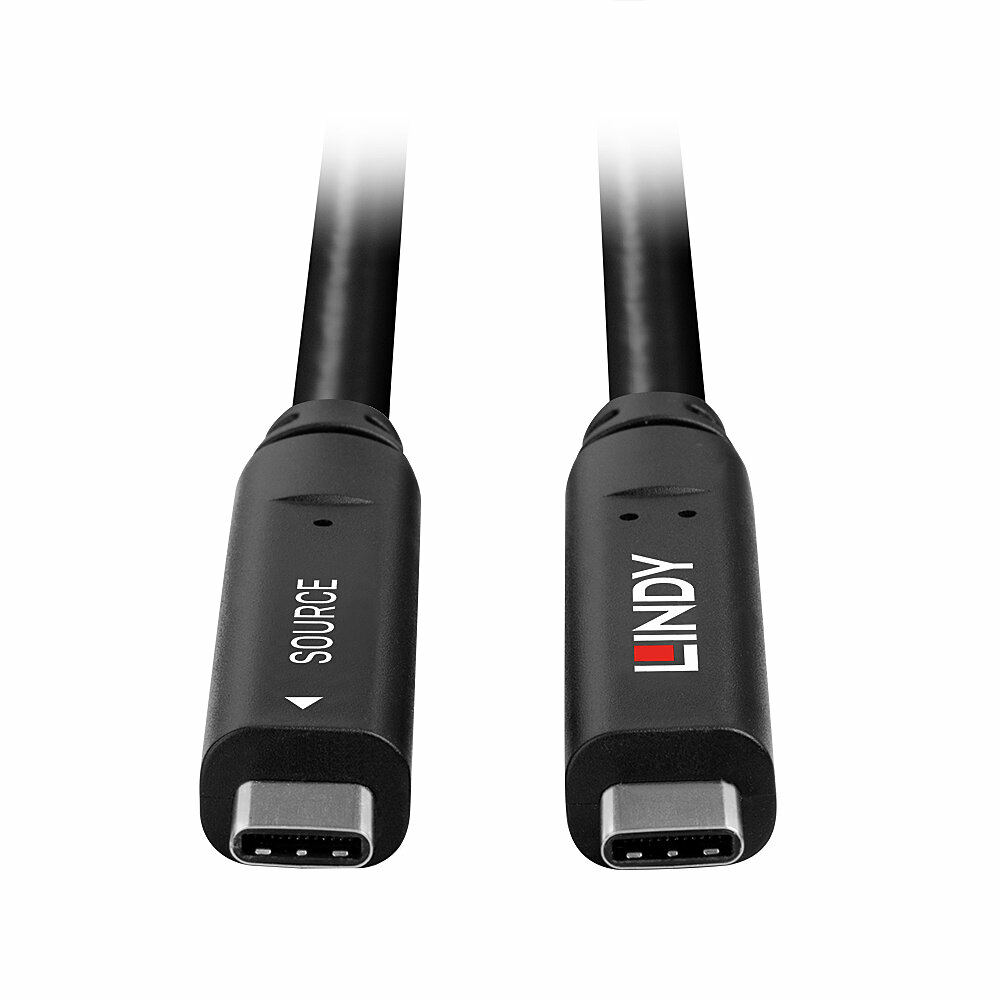 LINDY USB 3.2 Gen 2 & DP 1.4 Typ C Hybridkabel 15m