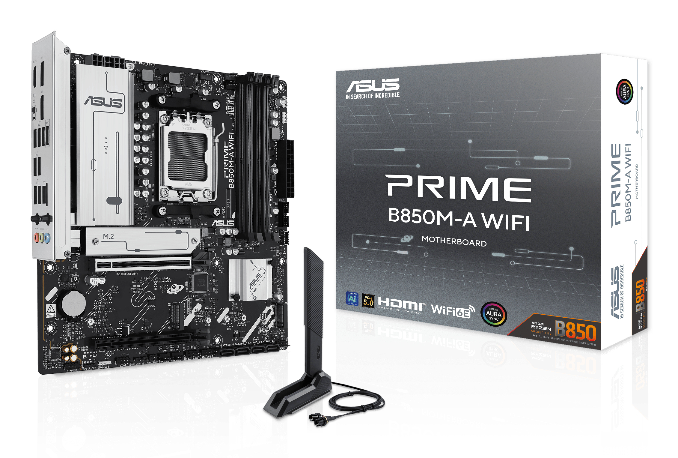 ASUS PRIME B850M-A WIFI (AMD,AM5,DDR5,mATX) ASUS PRIME B850M-A WIFI (AMD,AM5,DDR5,mATX)
