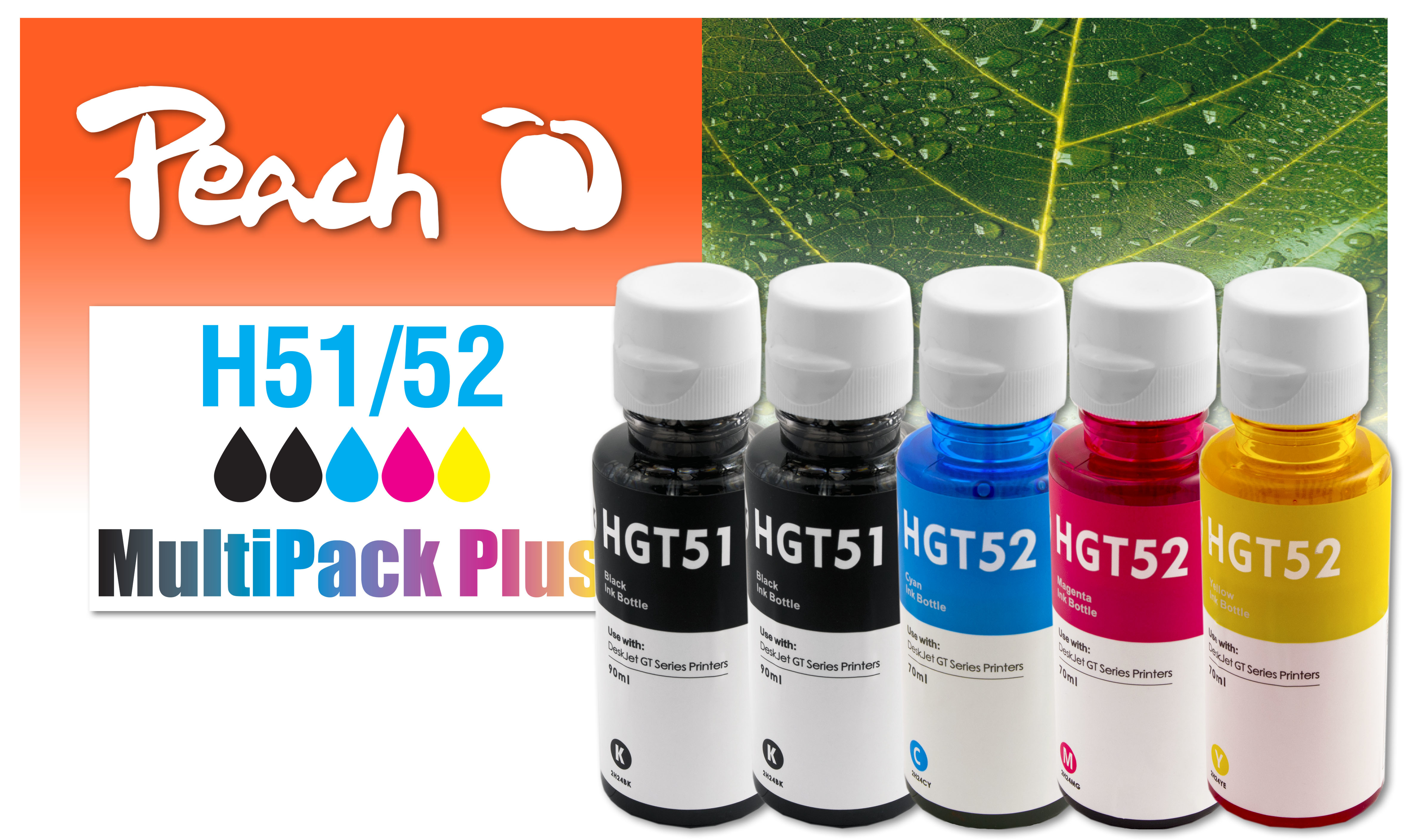 Peach Patrone HP CISS GT51/&shy;52 MultiPack Plus remanufactured