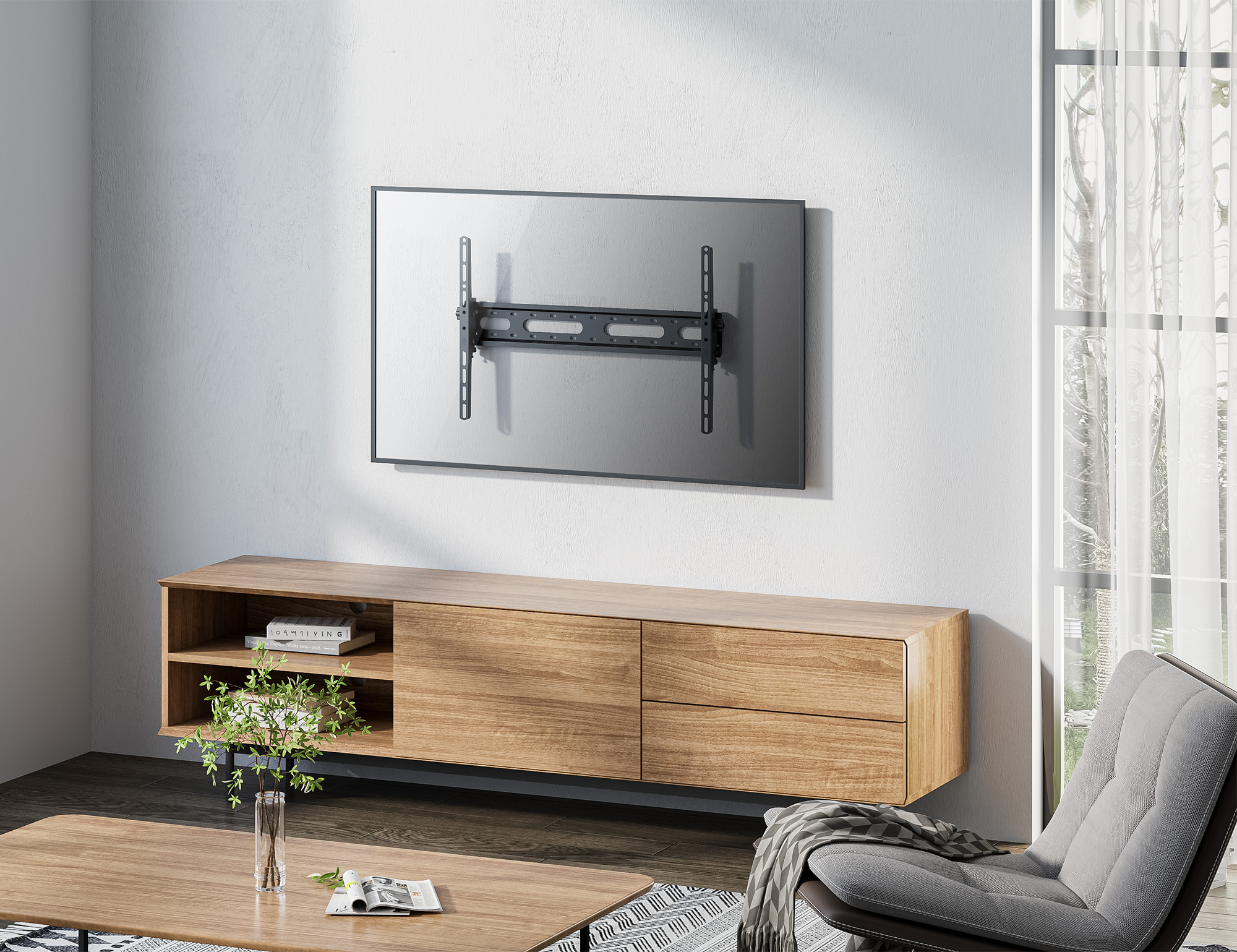 MANHATTAN TV-Wandhalterung 37-70" bis 40m -/+12° neigbar sw