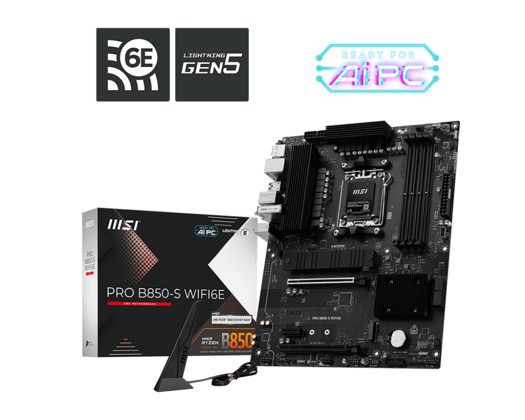 MSI Pro B850-S Wifi6E (B850,AM5,ATX,DDR5)
