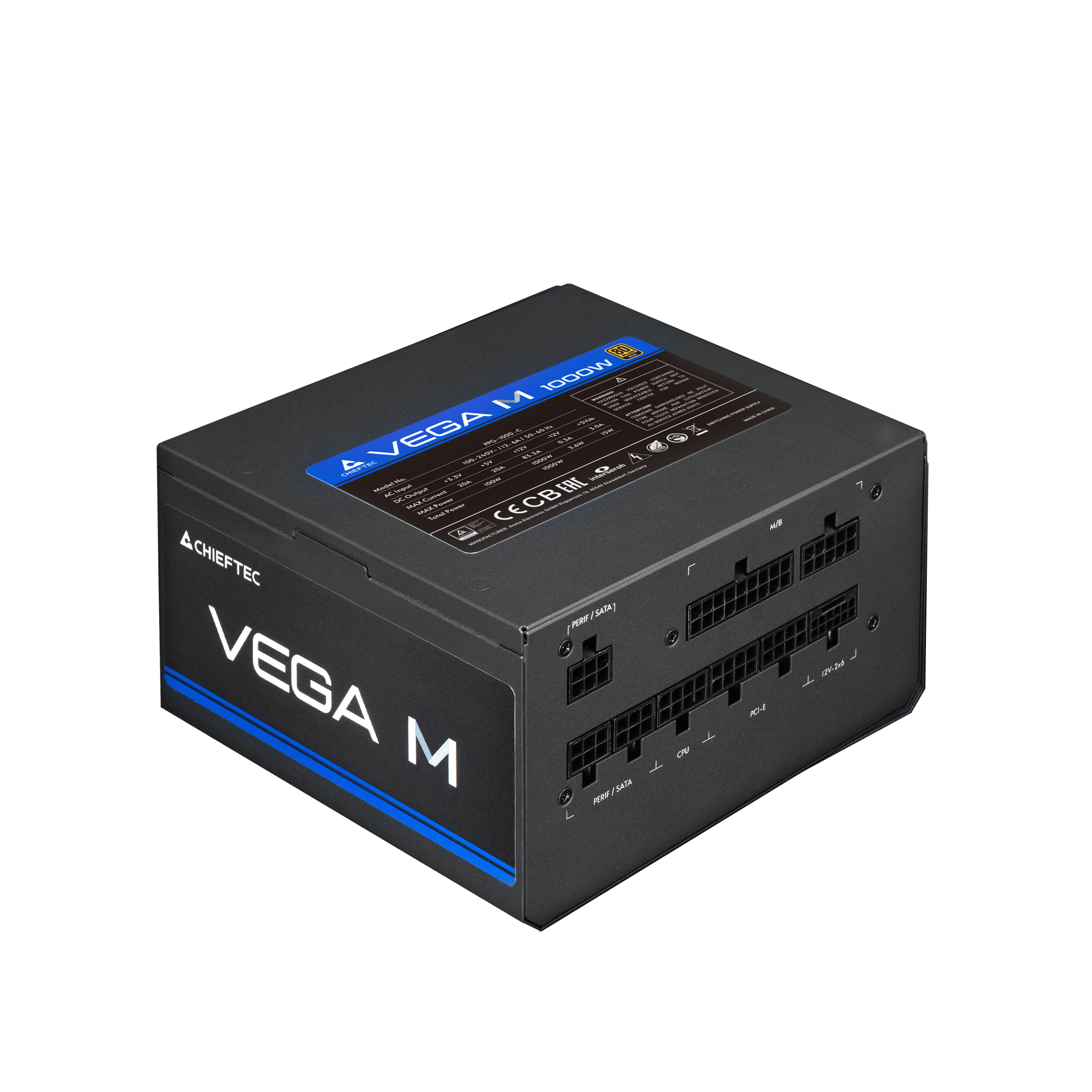 Chieftec Netzteil 1000W VEGA M Series PPG-1000-C (80+Gold)