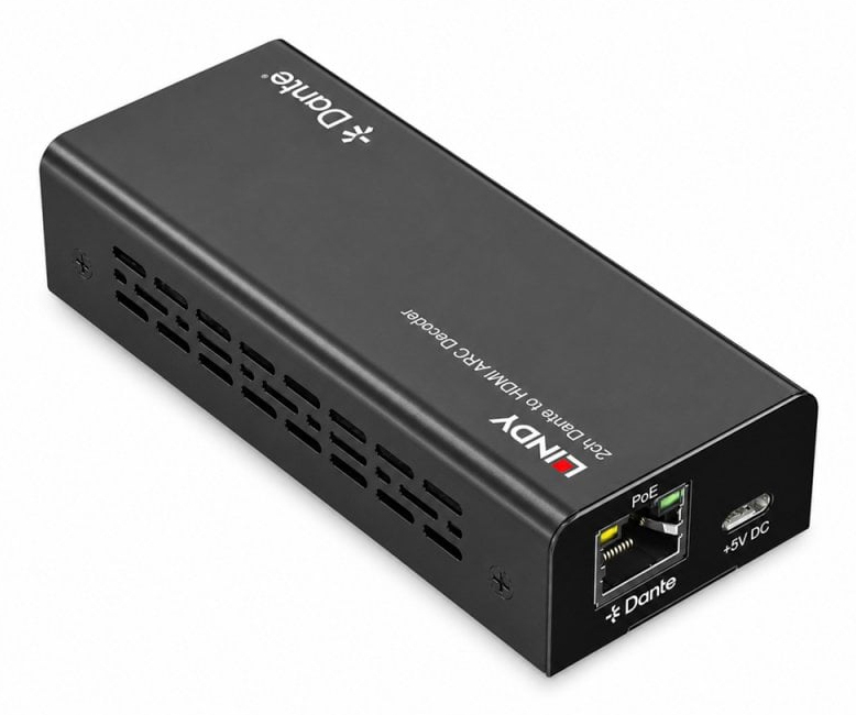 LINDY 2-Kanal Dante zu HDMI ARC Decoder