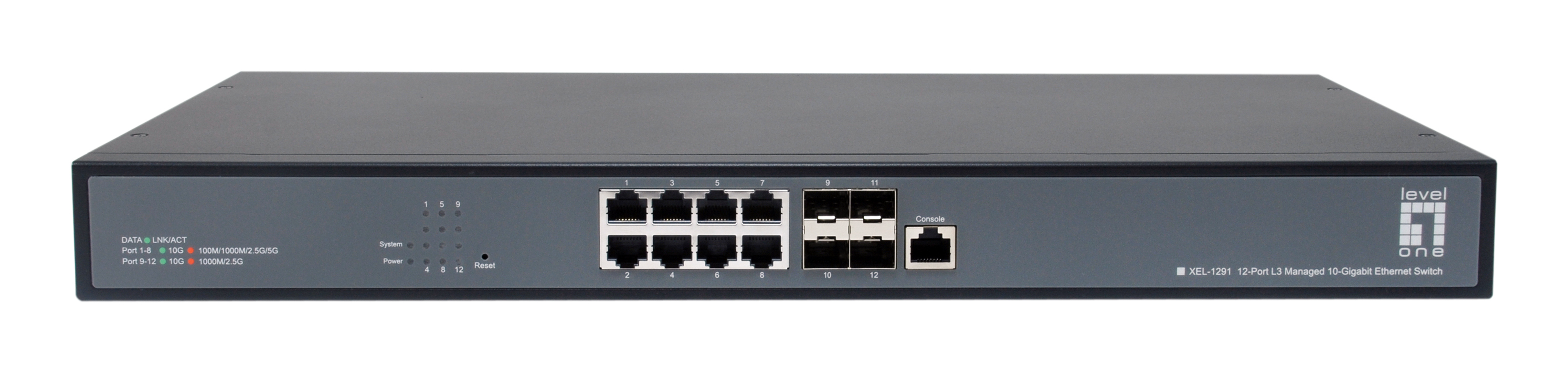 LevelOne Switch 8x10GE/4x10GSFP+ 19