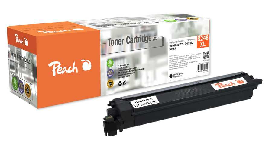 Peach Toner Brother TN-248XL (DCP-L3520) black 3000 Seiten remanufactured
