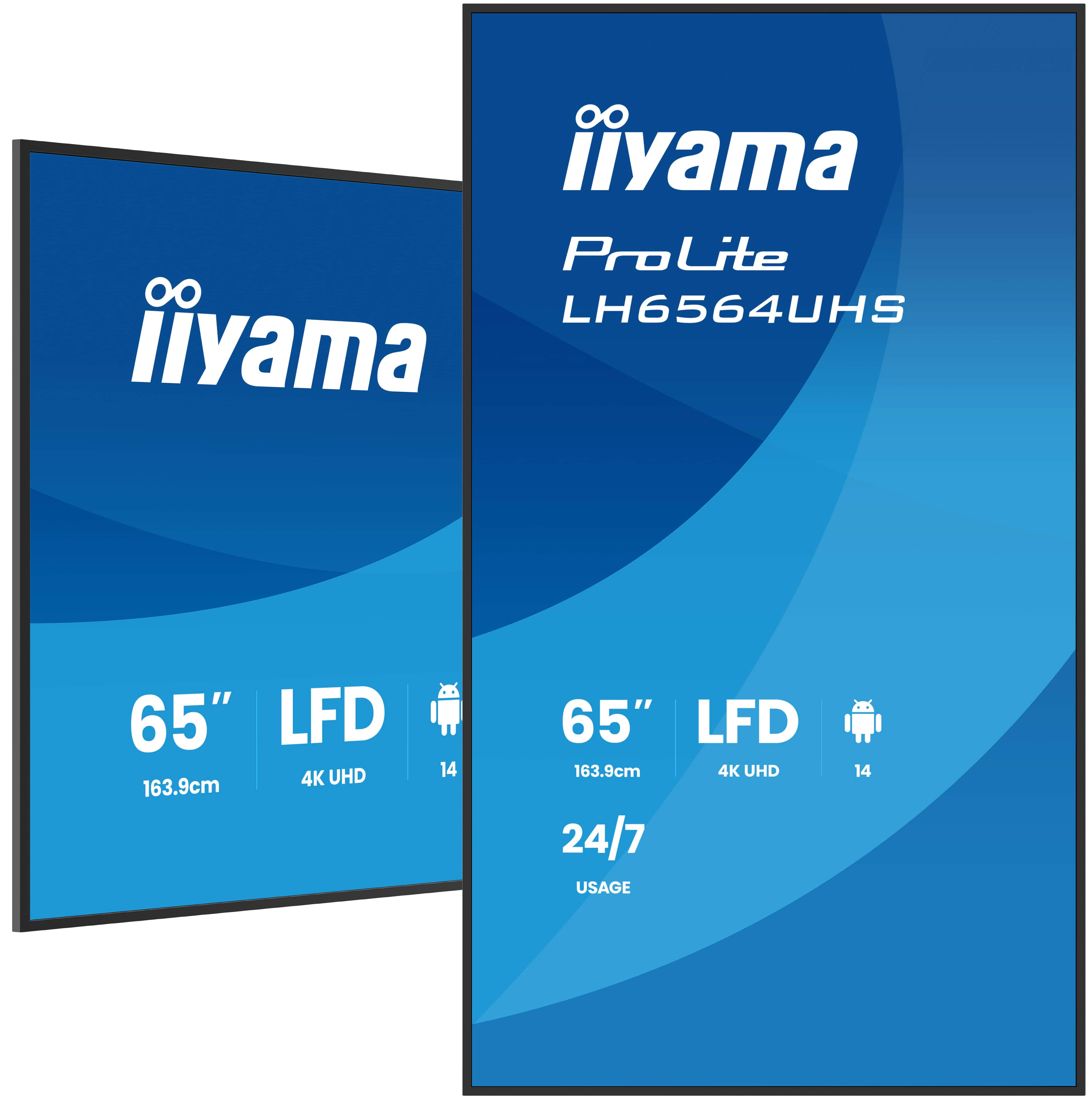 IIYAMA 164.0cm(65") LH6564UHS-B1AG 16:9 2xHDMI+USB-C 4K (Spediti