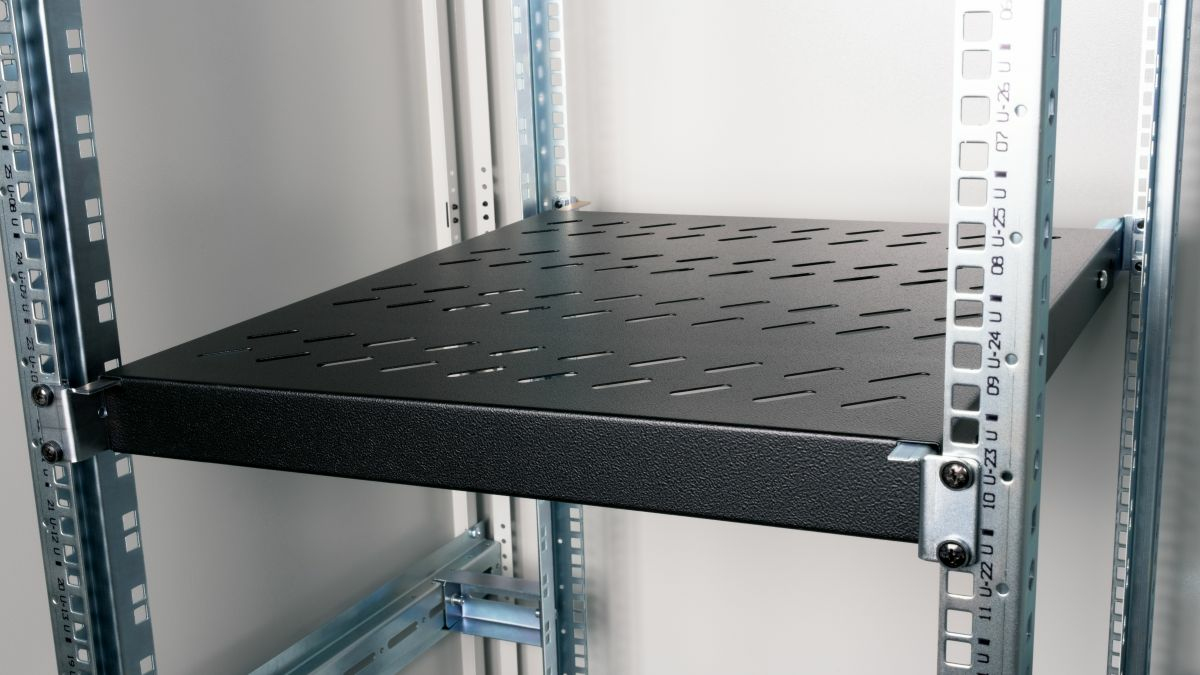 Equip Variabler Fachboden 19', 1HE, 500mm, Schwarz