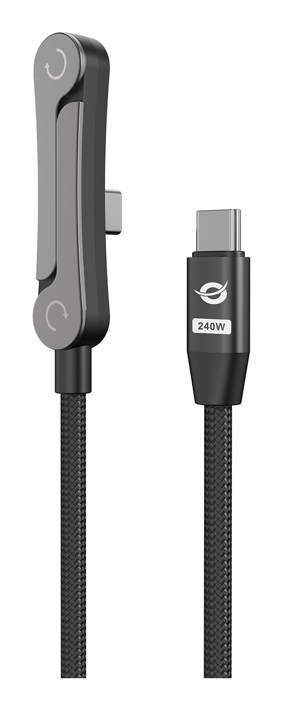 Conceptronic Kabel 2in1 USB-C2.0->C 60W/PD 480Mbs tel.Halter - Kabel