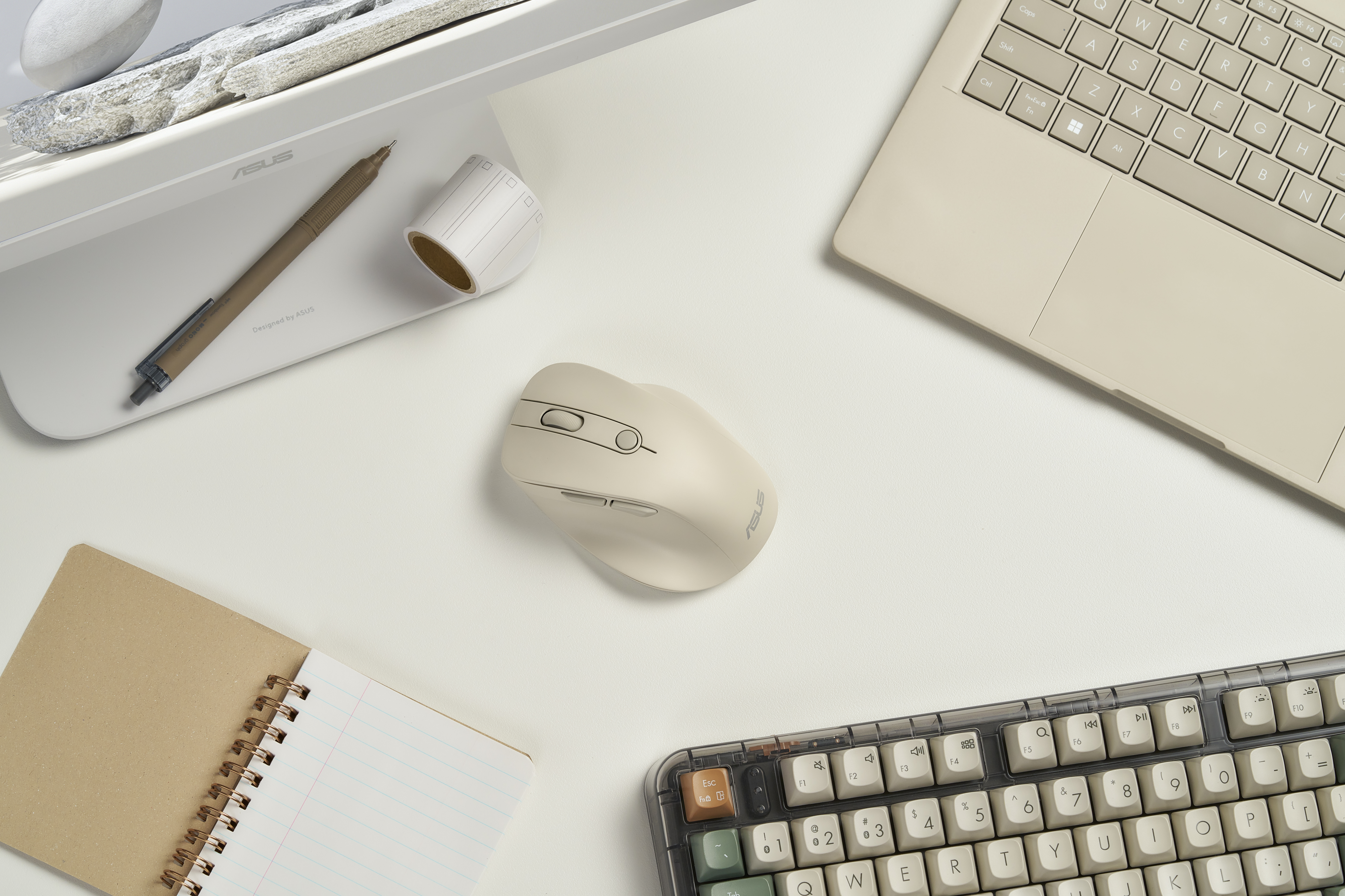 ASUS MD105 Maus wireless 2400dpi Milky White