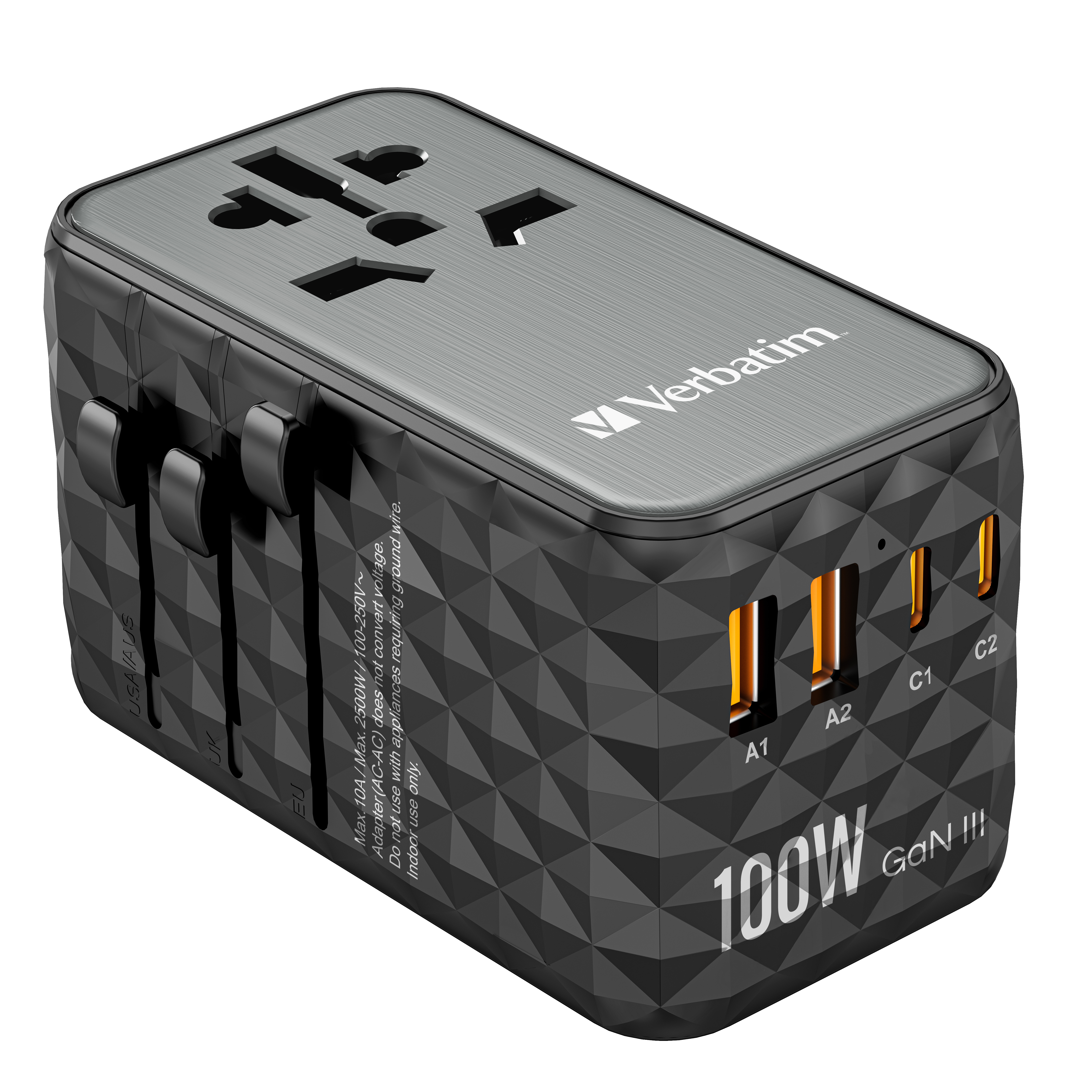 Verbatim GAN III UTA-06 2 X USB-C PD 100W & QC 4+/­2 X USB-A Verbatim GAN III UTA-06 2 X USB-C PD 100W & QC 4+/­2 X USB-A