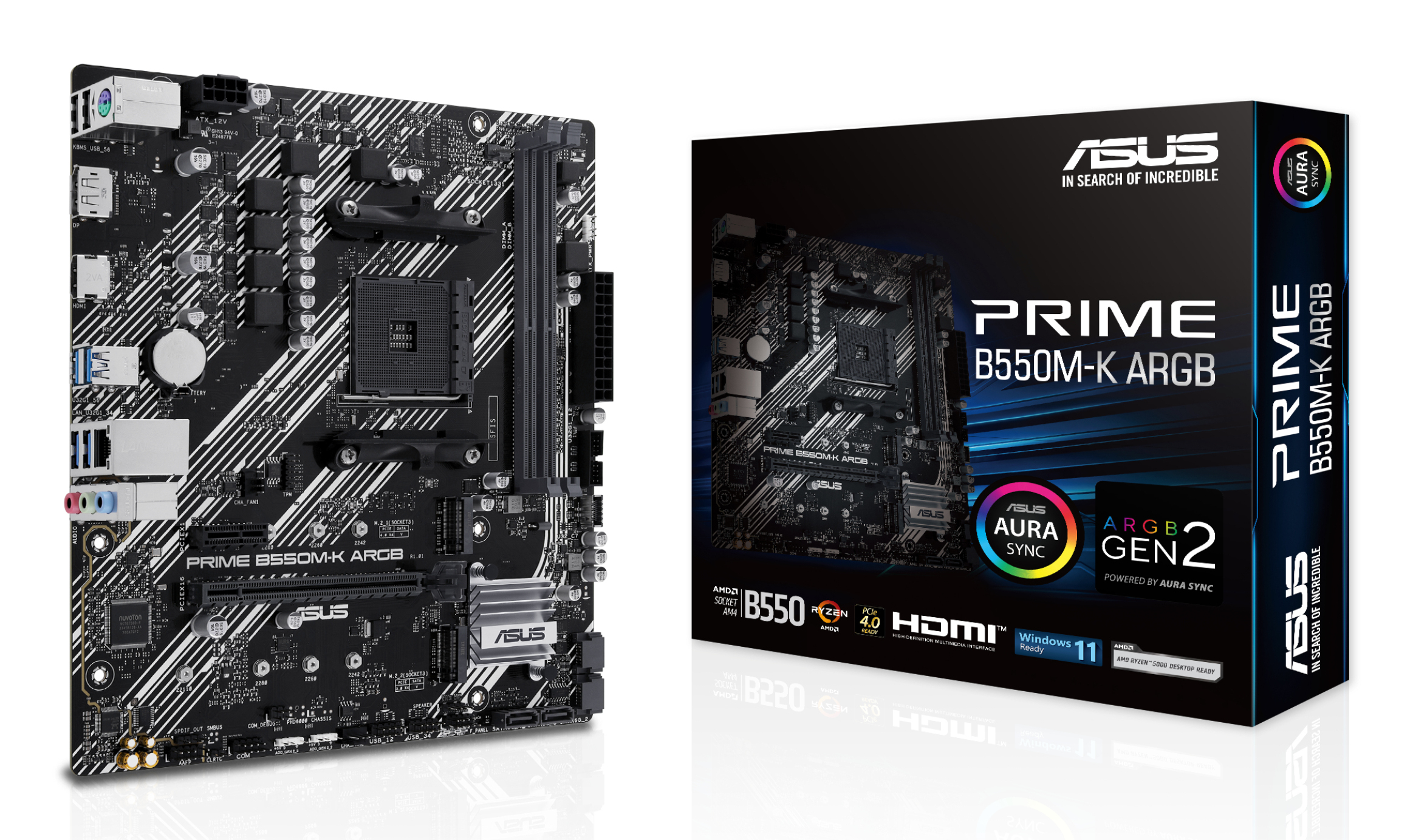 ASUS PRIME B550M-K ARGB                  (AMD,AM4,DDR4,mATX)