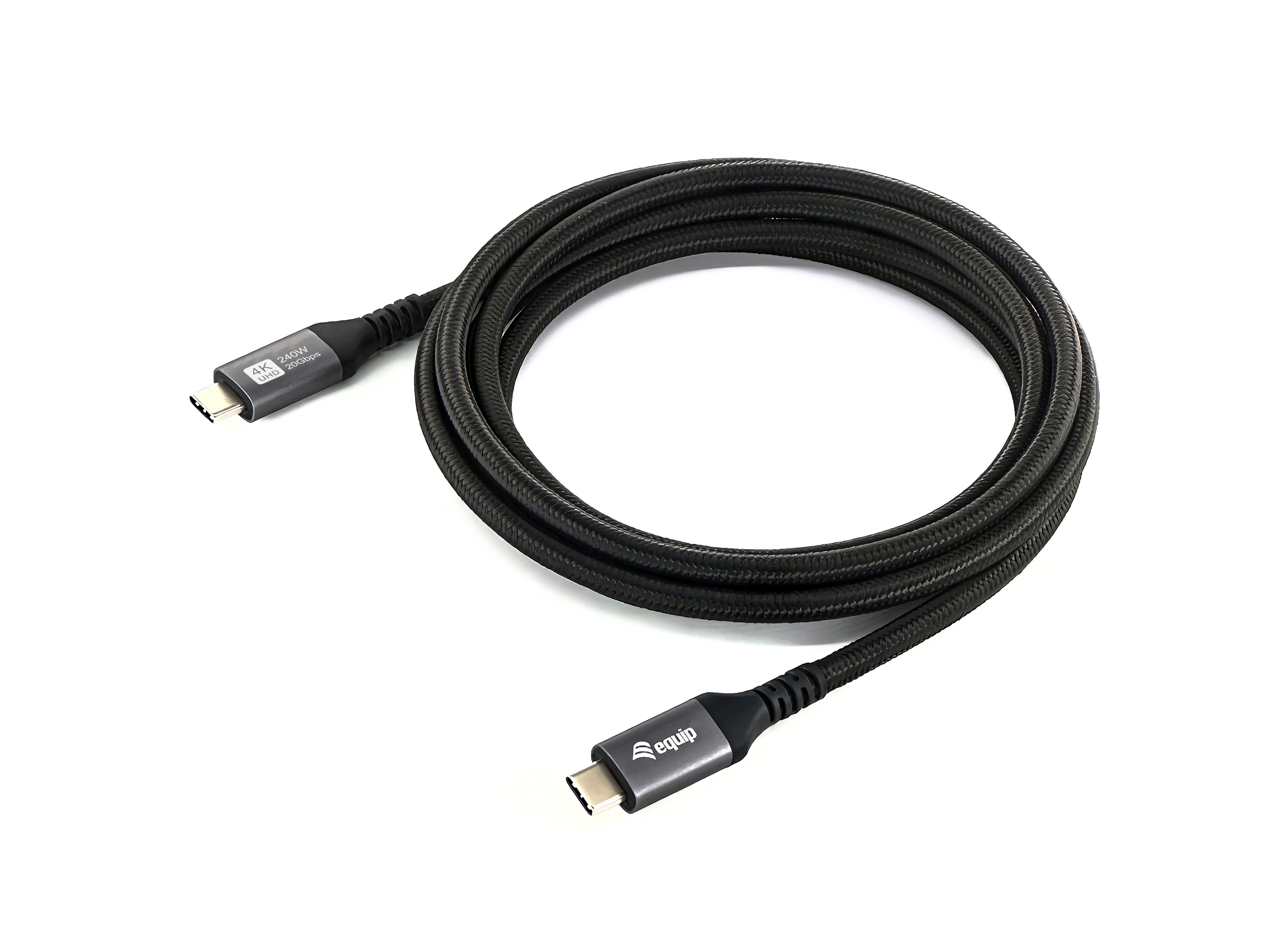 Equip Kabel USB-C4.0->C Gen2x2 PD100W St/­St 3.00m schwarz Equip Kabel USB-C4.0->C Gen2x2 PD100W St/­St 3.00m schwarz