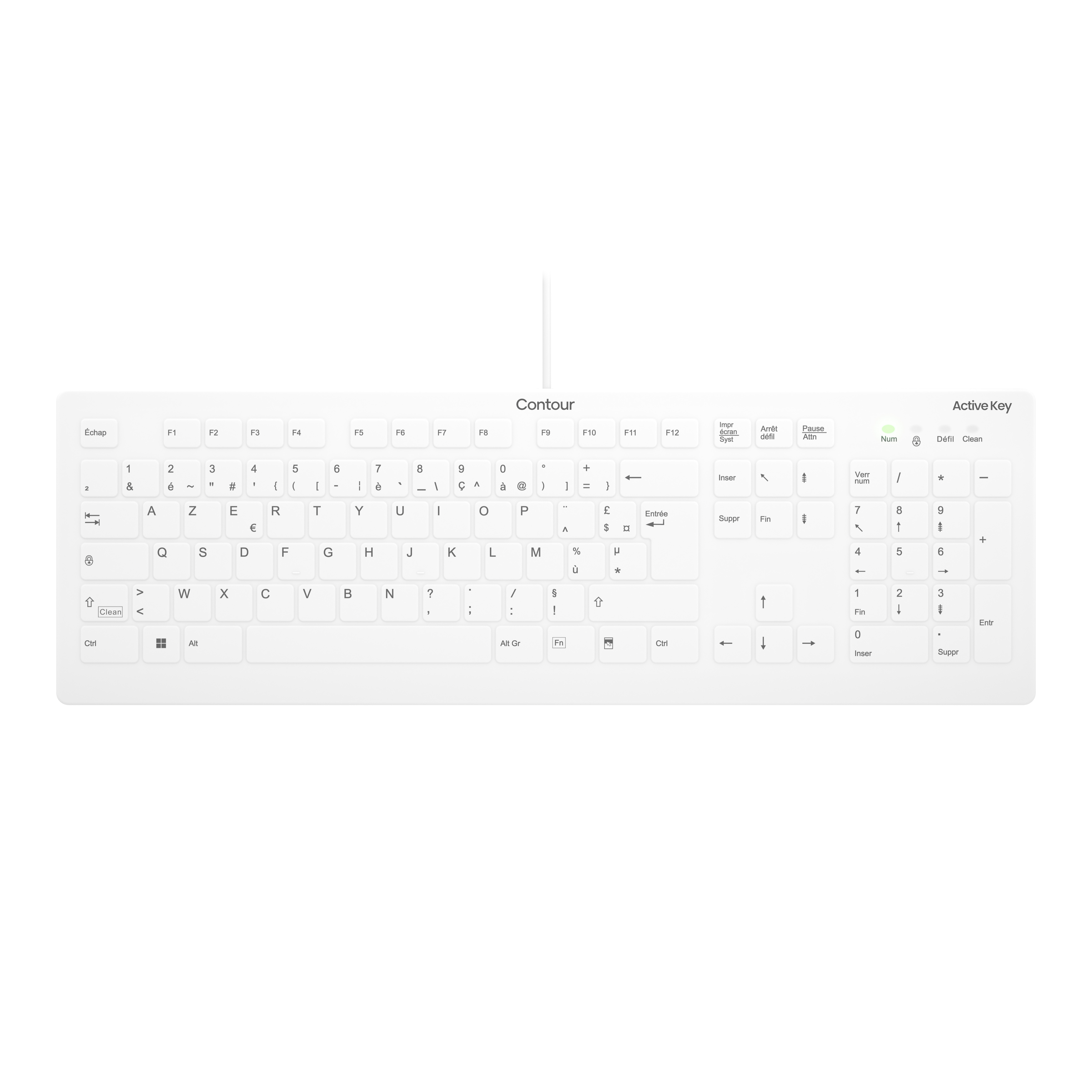 Contour ACTIVE KEY Flat Profile Hygiene Desktop Keyboard Sea