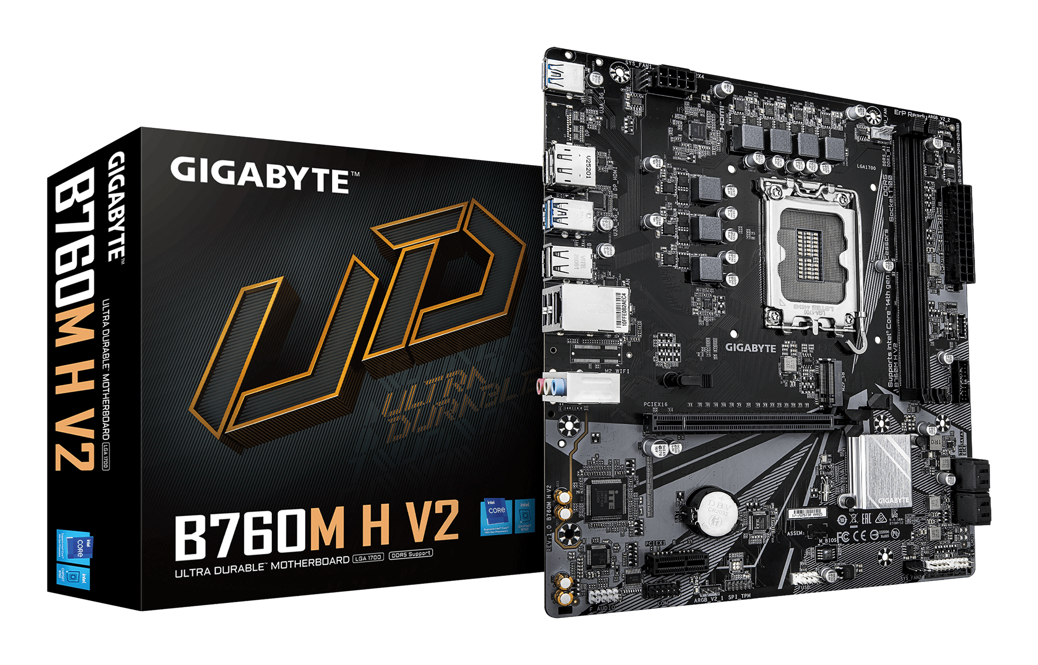 Gigabyte B760M H V2 (B760,S1700,mATX,DDR5 Mainboards INTEL