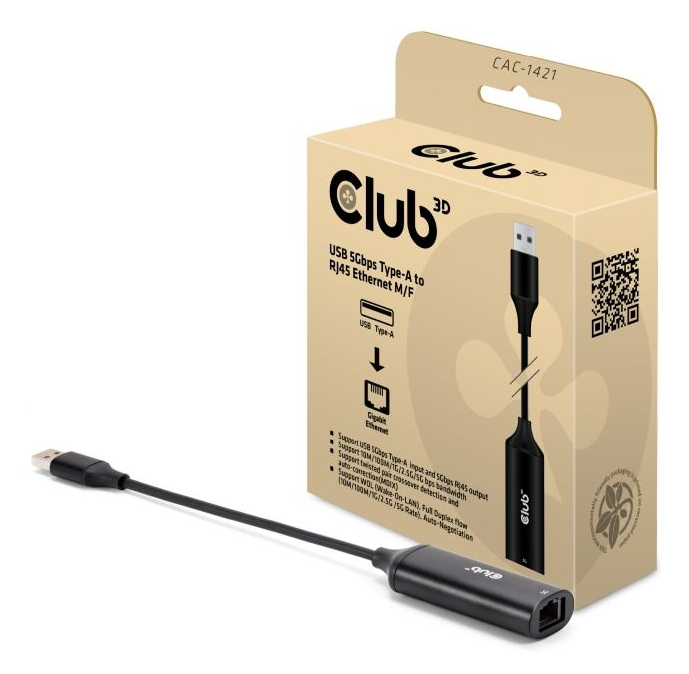 Club3D Adapter USB Typ A > RJ45 5Gbps retail
