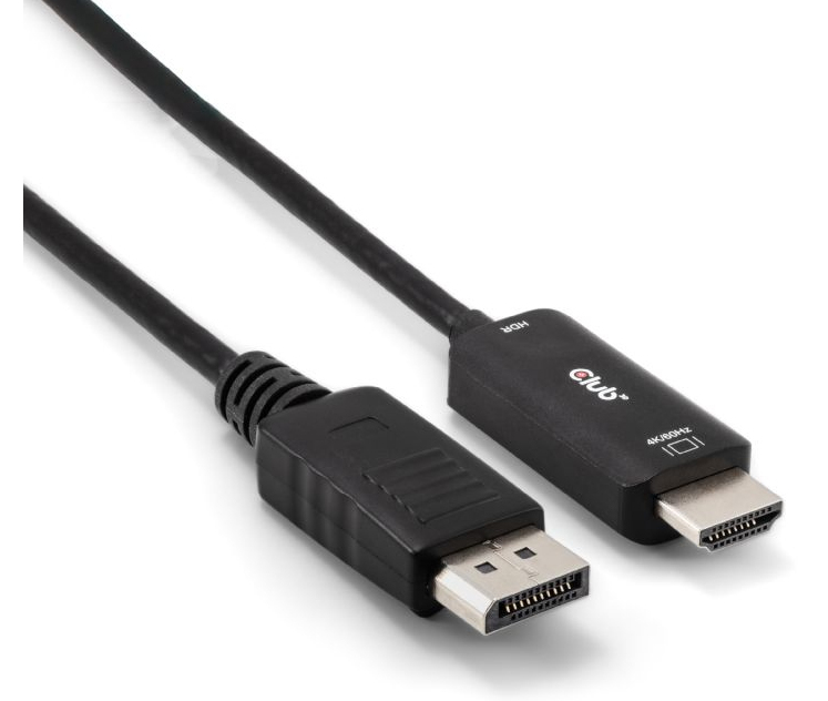 Club3D Kabel DisplayPort 1.4 > HDMI HDR 4K60Hz aktiv 2m retail Club3D Kabel DisplayPort 1.4 > HDMI HDR 4K60Hz aktiv 2m retail