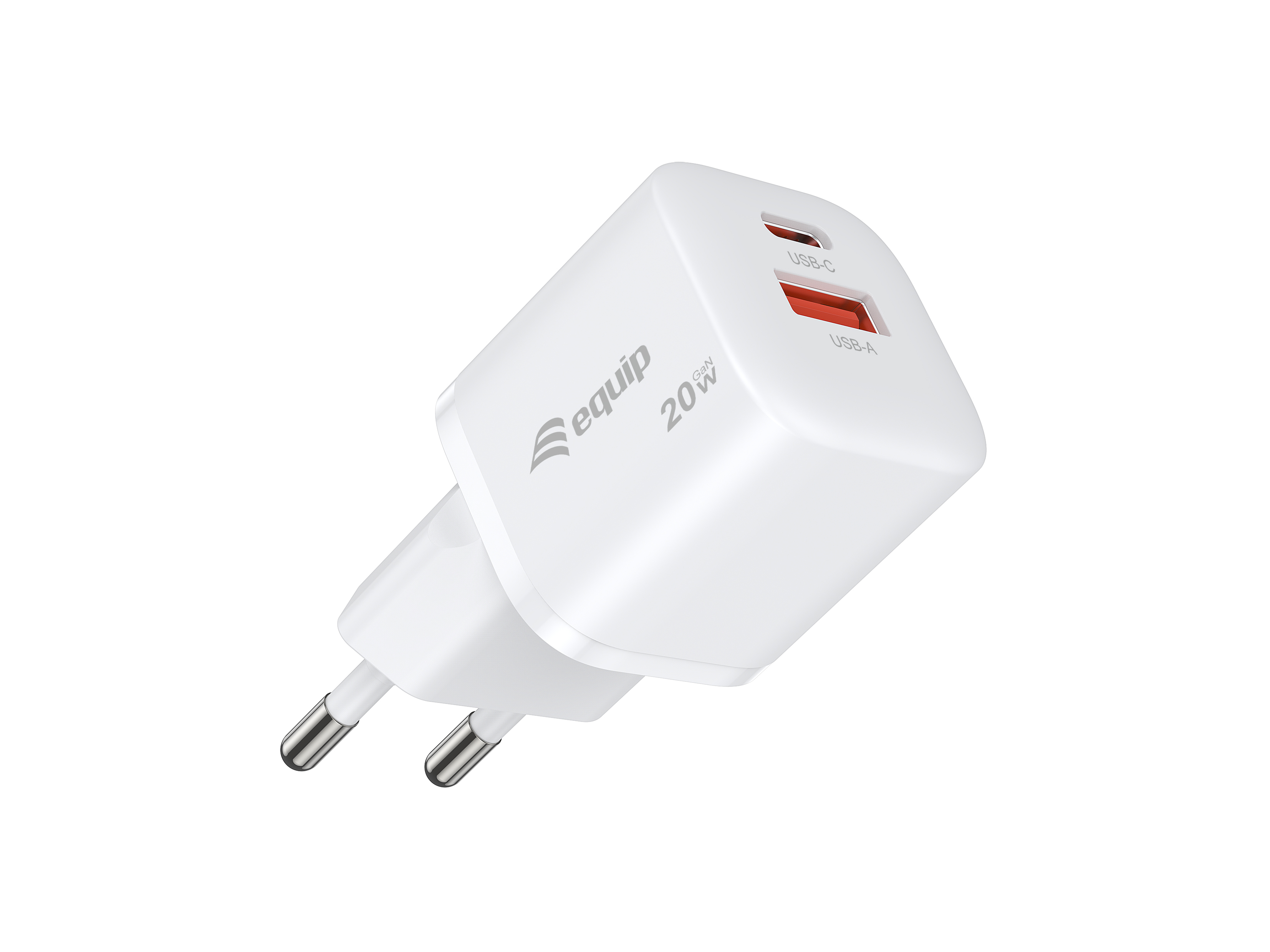 Equip Ladegerät 2Port USB-C PD3.0/USB-A GaN 20W ÜSS ws
