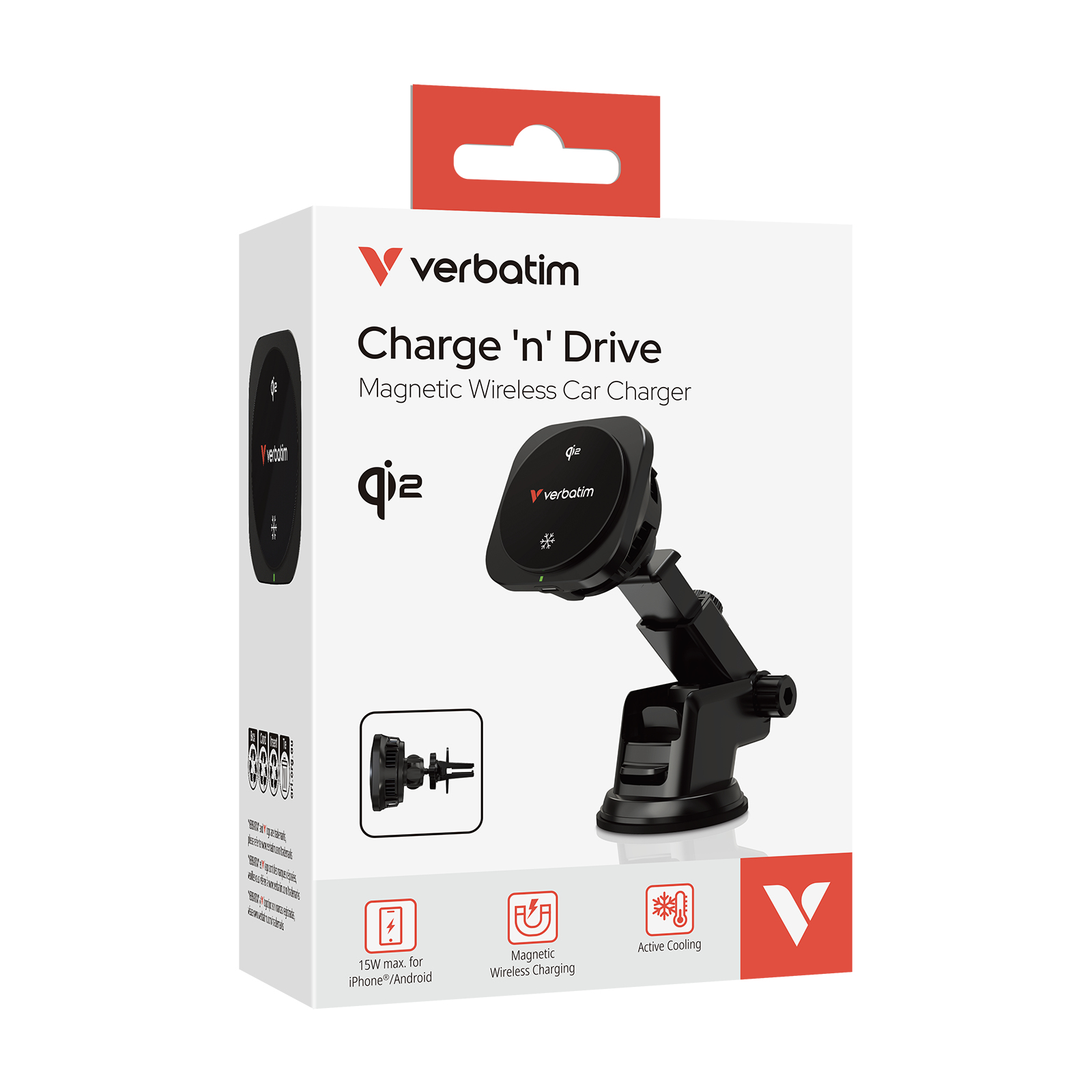 Verbatim Charge 'n' Drive Qi2 Magnetic Wireless Charger