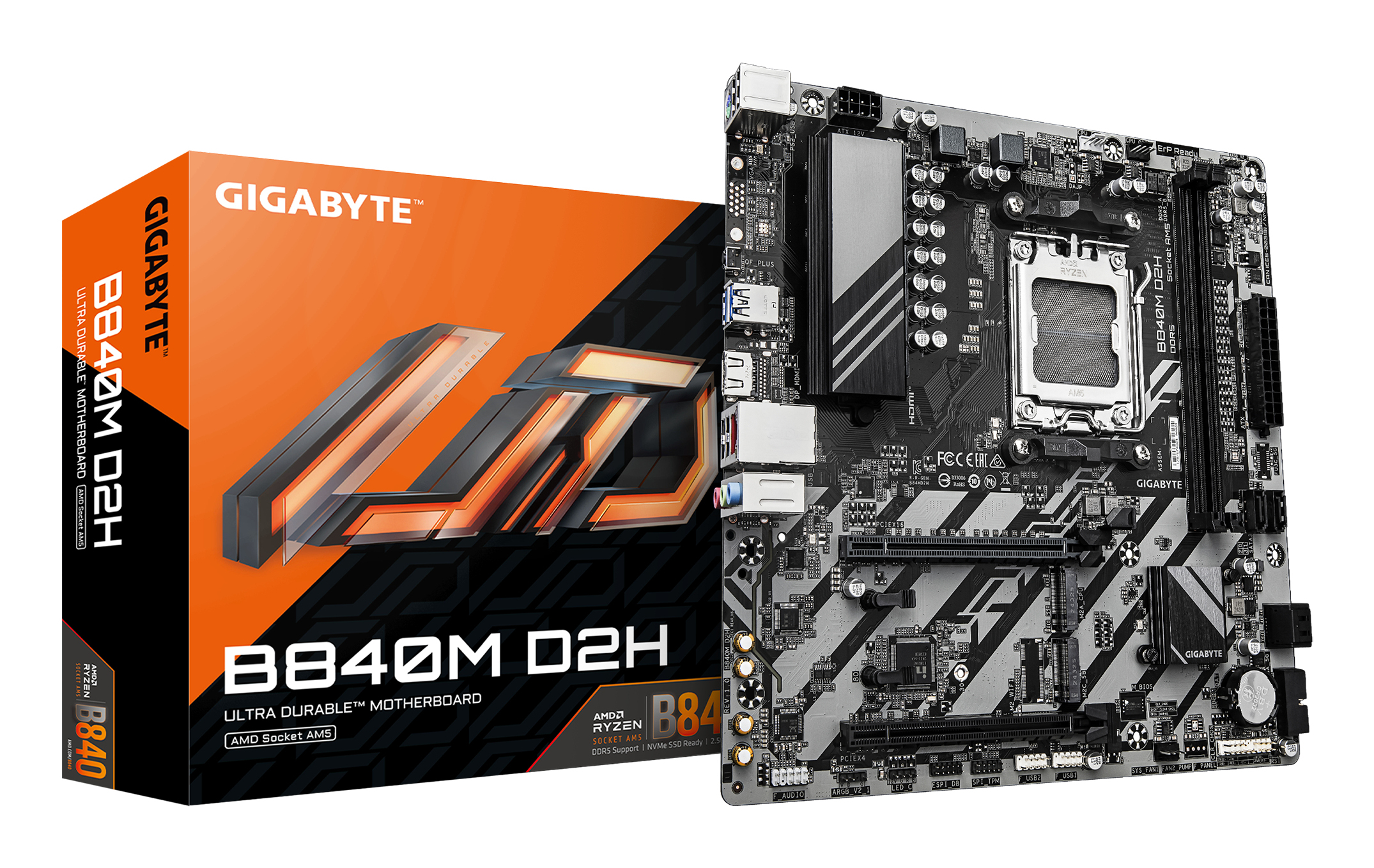 Gigabyte B840M D2H (B840,AM5,mATX,DDR5) Mainboards AMD