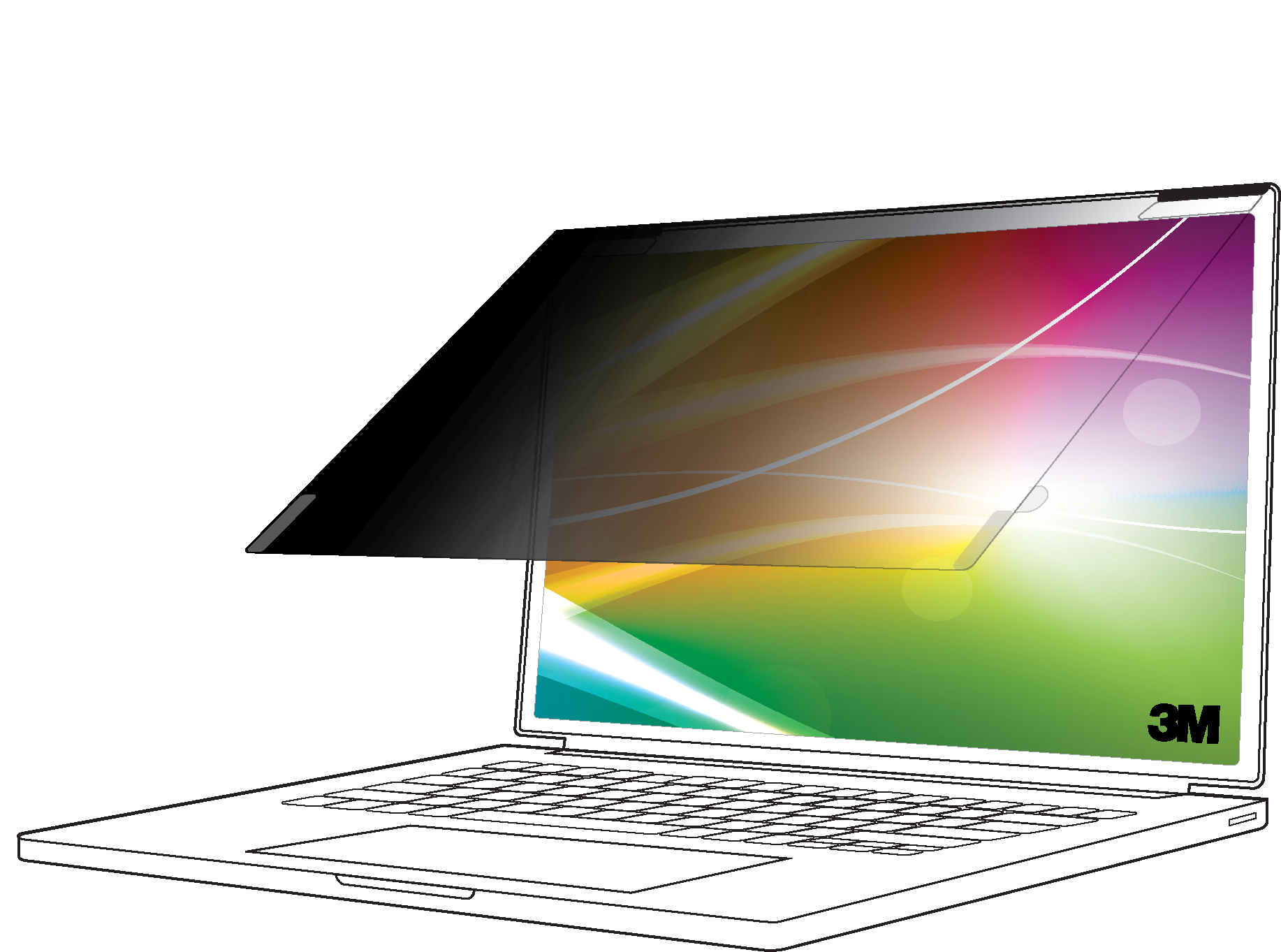 3M Bright Screen Blickschutzf. 13,3" Laptop (16:9)  BP133W9E