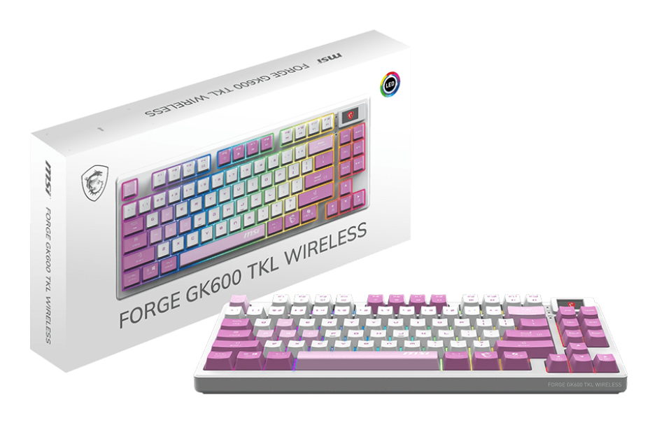 MSI FORGE GK600 TKL Violet, wireless