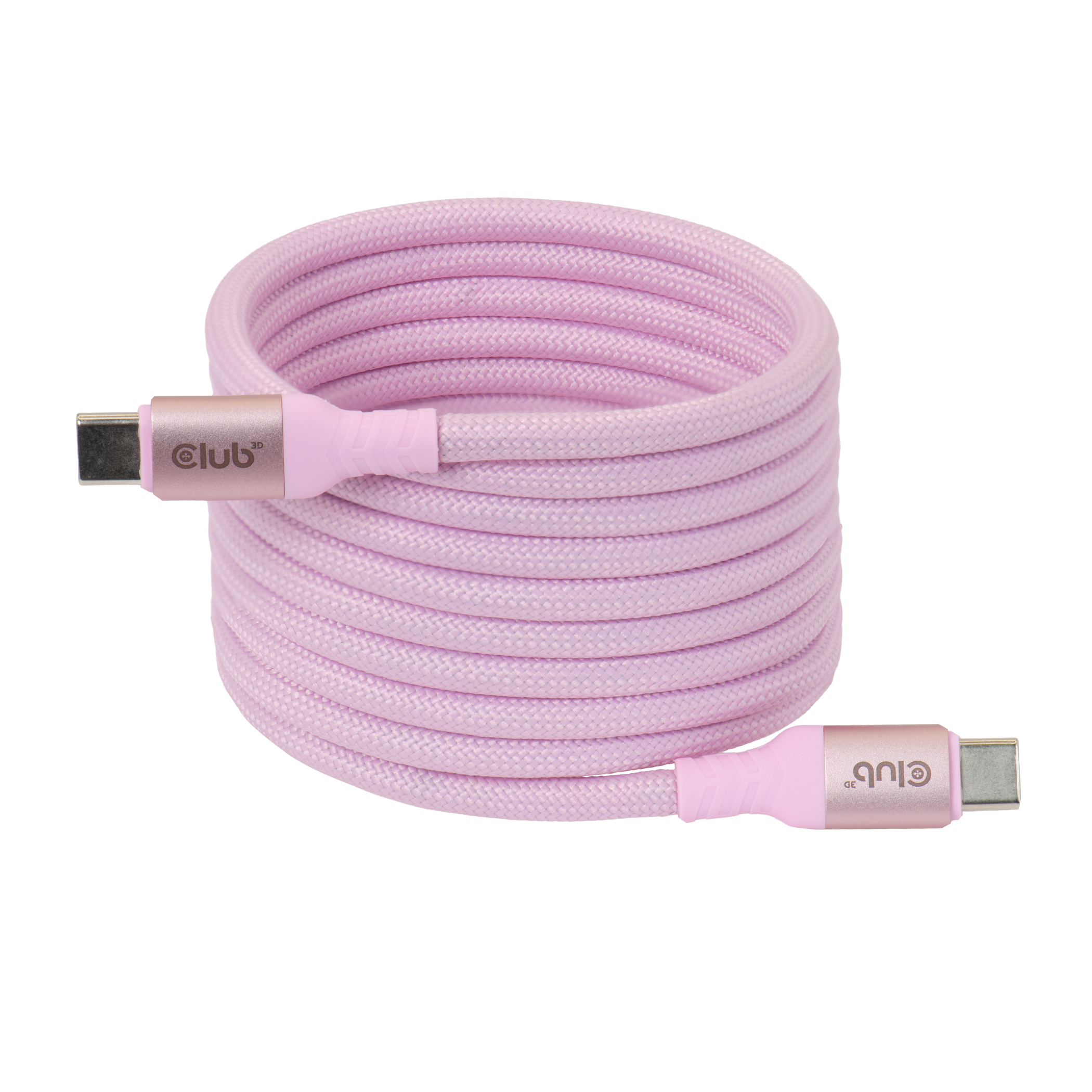 Club3D Lifestyle USB-C Magnetisches Kabel 240W 2m rosa St/­St Club3D Lifestyle USB-C Magnetisches Kabel 240W 2m rosa St/­St