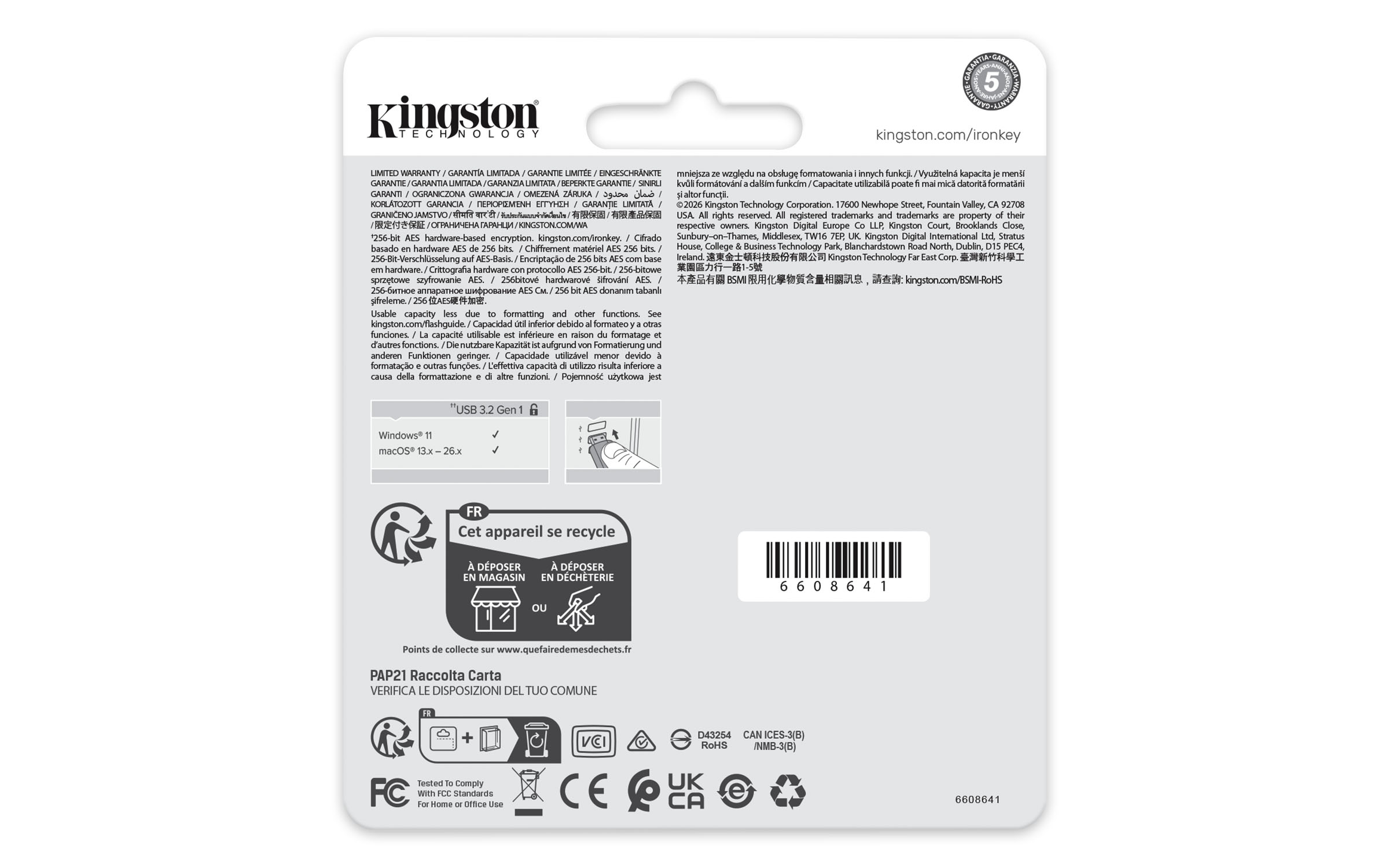 USB-Stick 32GB Kingston IronKey Locker Plus 50 G2 retail