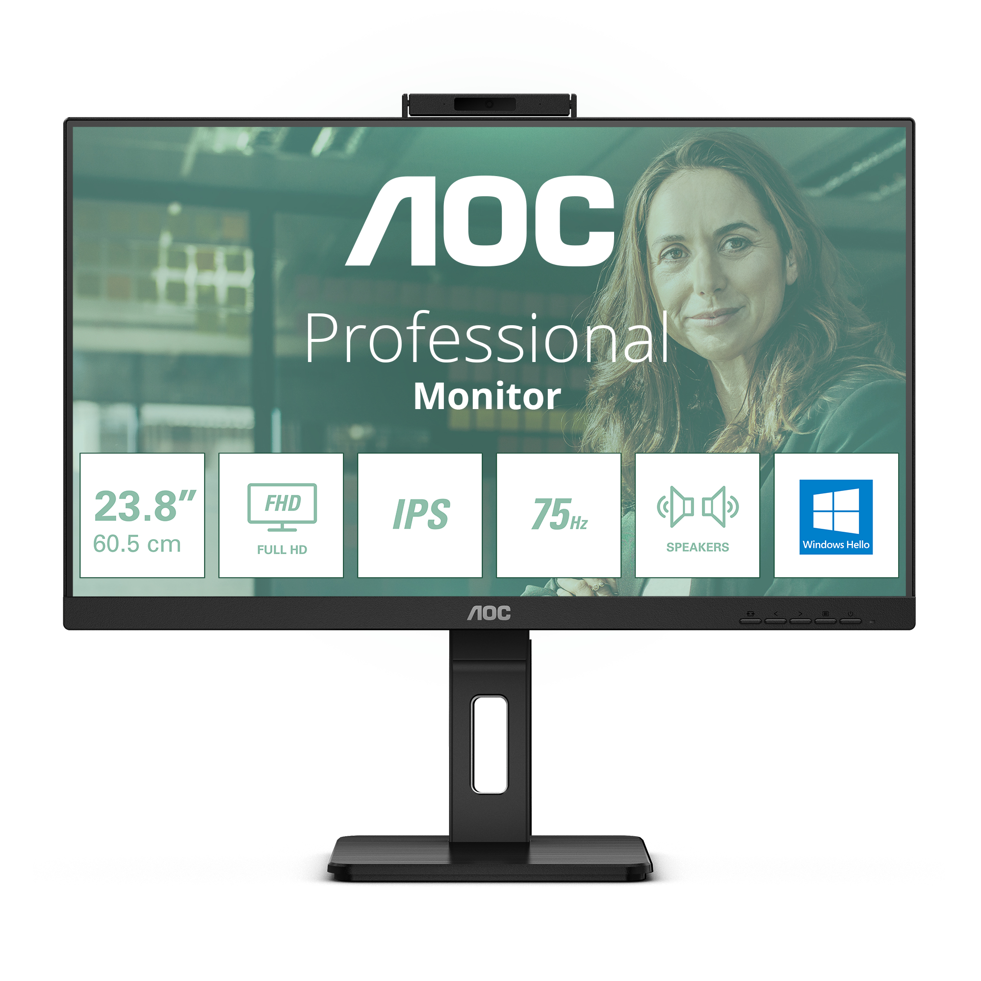 AOC 60,5cm (23,8") 24P3CW    16:09 HDMI+DP+USB-C IPS WebCam reta