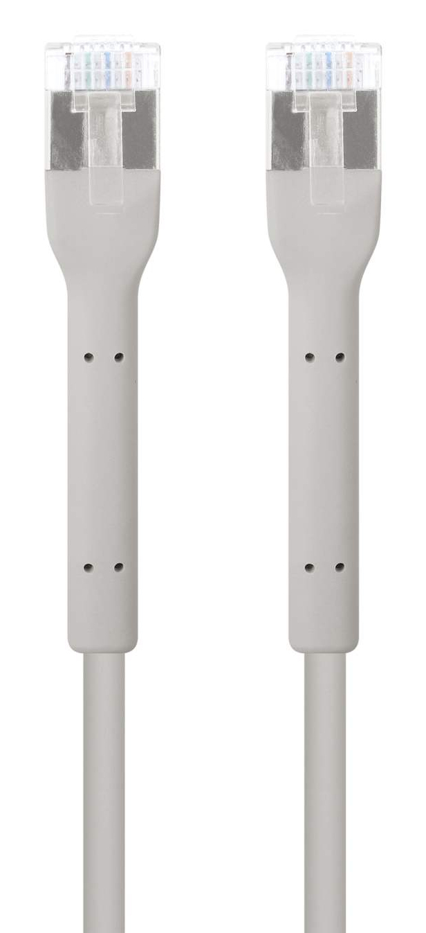 INTELLINET Patchkabel Flexi Cat6a F/FTP 2m 10G Kupfer grau Patchkabel RJ45