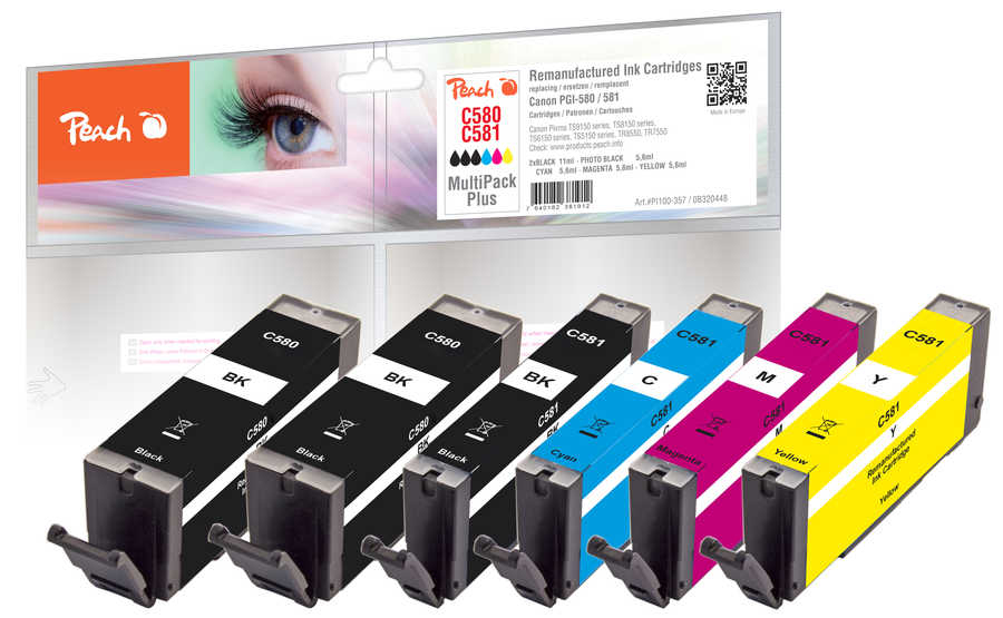 Peach Patrone Canon Nr.580/&shy;581 MultiPackPlus REM,KOM