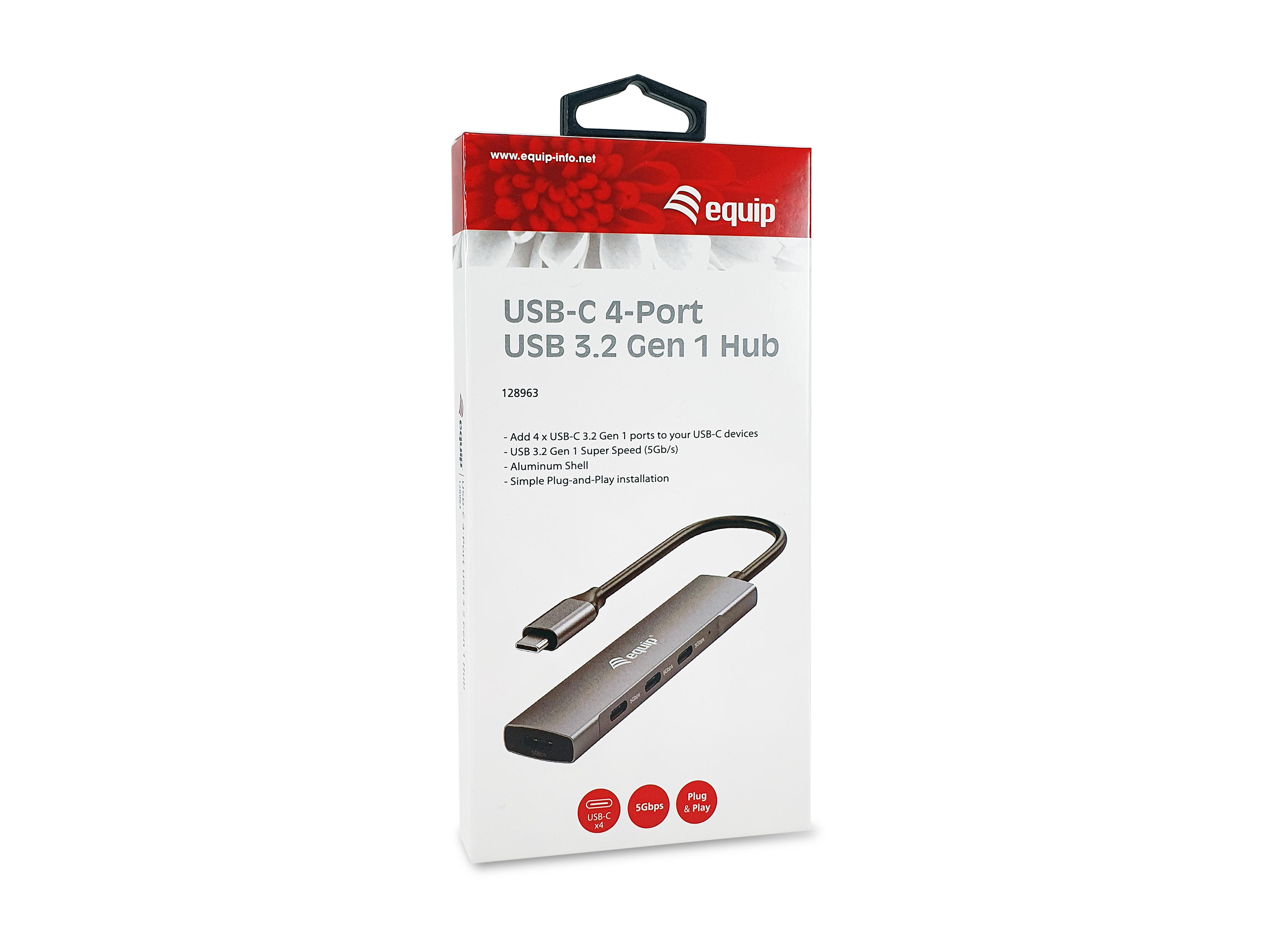 Equip 4-Port USB-C3.2-Hub->4xUSB-C 3.2 5Gbps