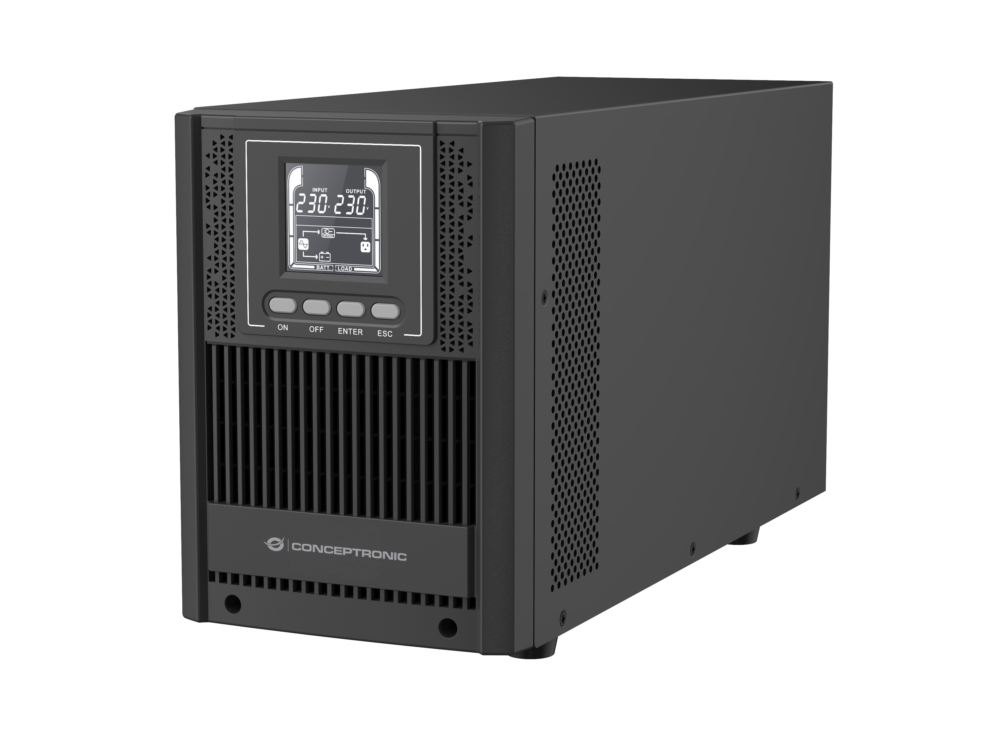CONCEPTRONIC USV 2000VA/1800W/4xSchuko/USB/+ Online Tower sw USVs