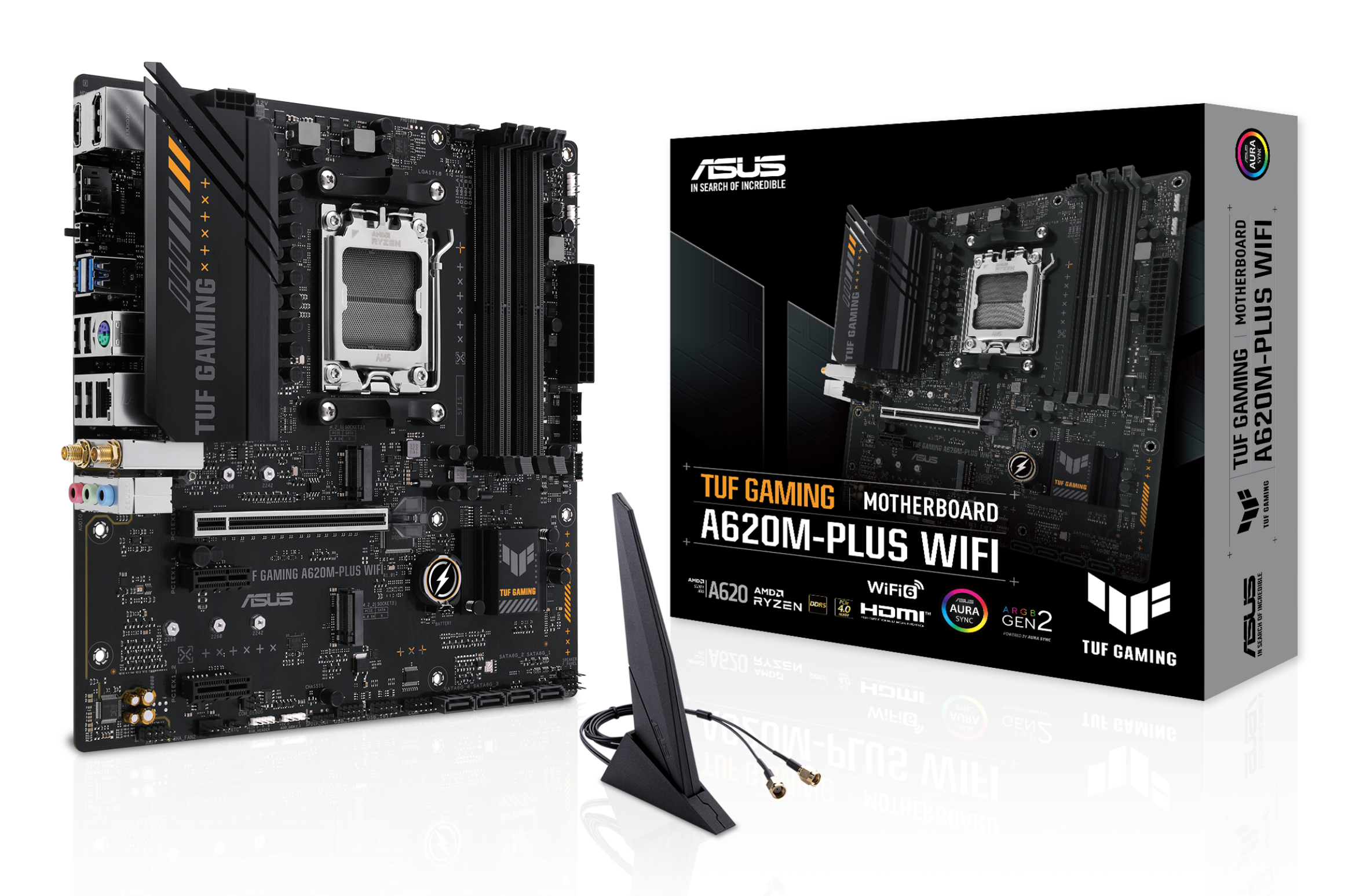 ASUS TUF GAMING A620M-PLUS WIFI (AMD,AM5,DDR5,mATX)
