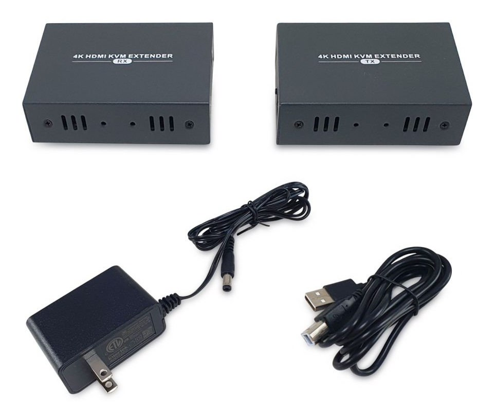 LevelOne HDMI Verlängerungskit Cat5/6 4K/60Hz 100m schwarz