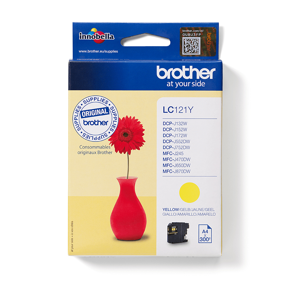 Patrone Brother LC-121Y MFC-J470DW J870DW, DCP-J752DW