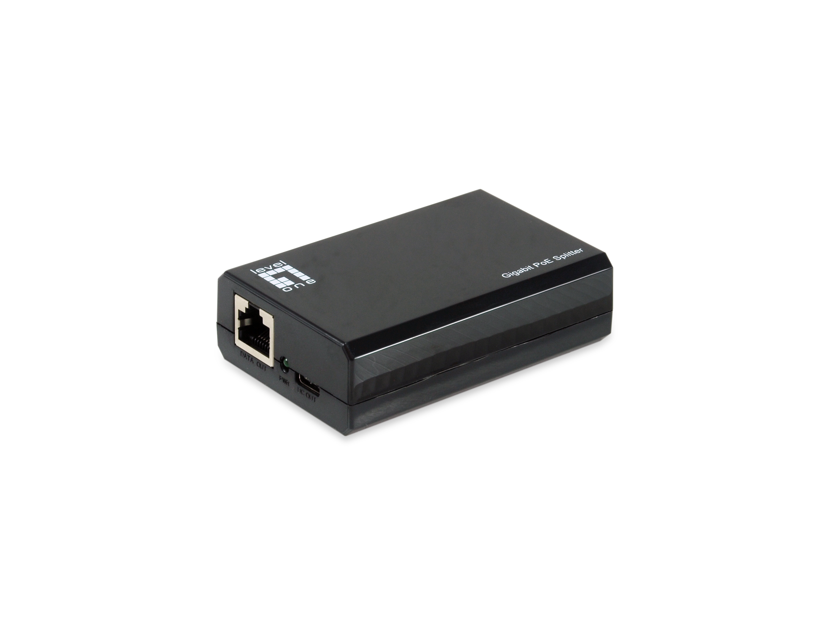 LevelOne PoE Gigabit Splitter RJ45/&shy;USB-C 1Gbps 50W schwarz