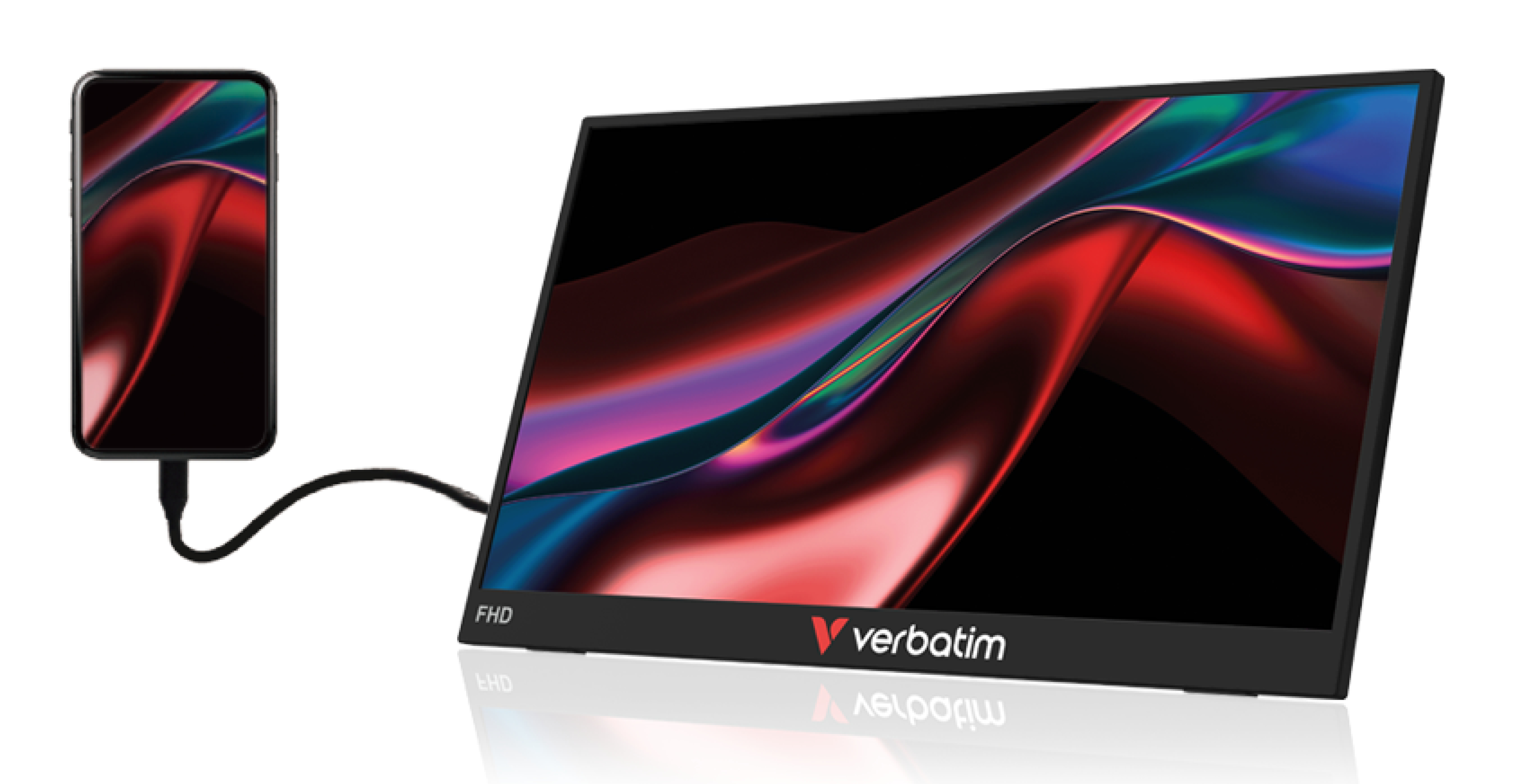 Verbatim Portable Monitor 14" FHD Touchscreen Monitor Light