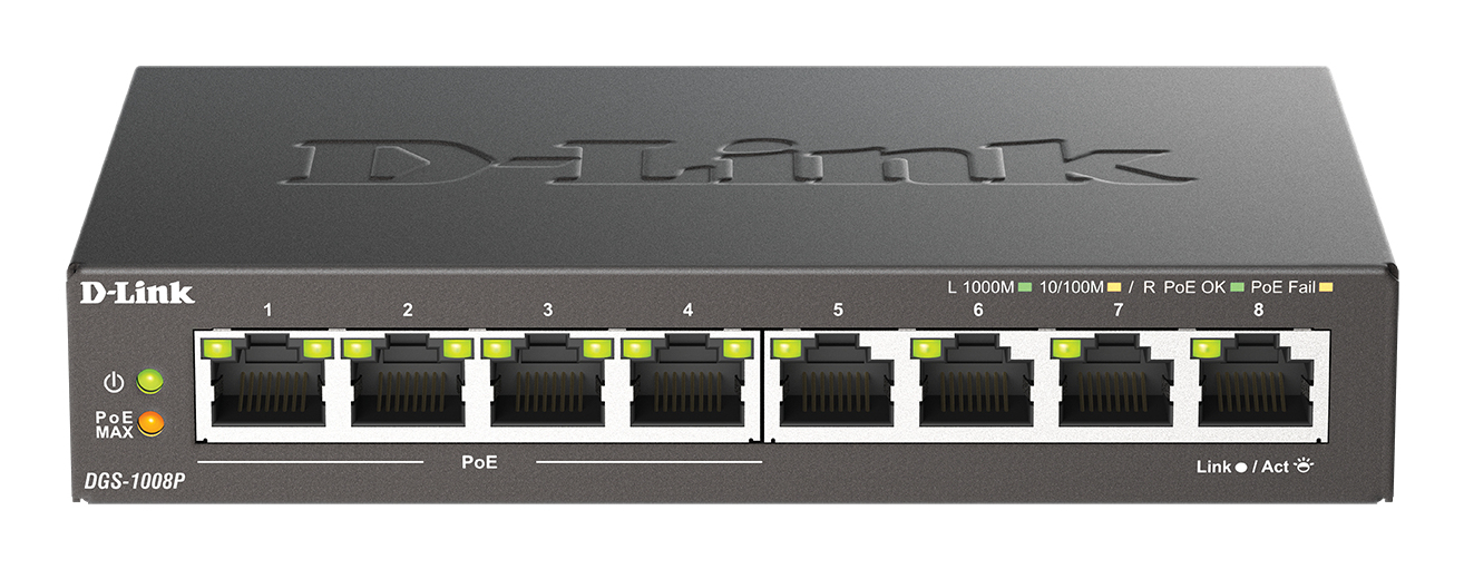 Switch D-Link DGS-1008P 8*GE PoE retail
