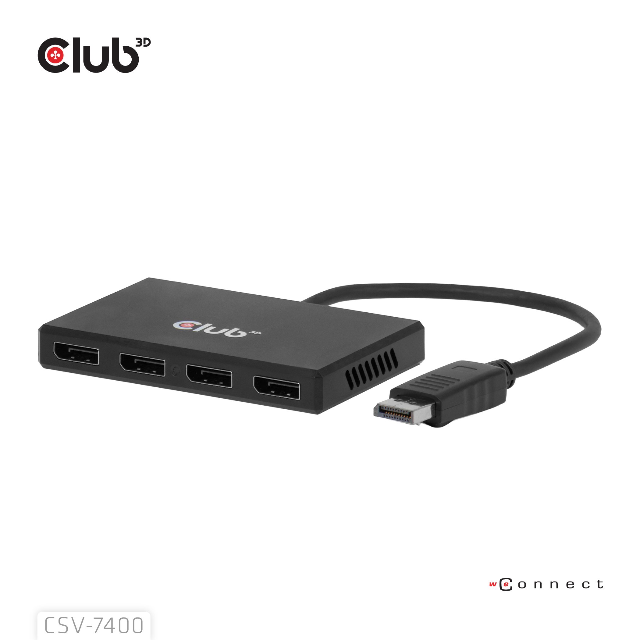 Club3D Multi Streaming Transport Hub 1xDP->4xDP 4K30Hz